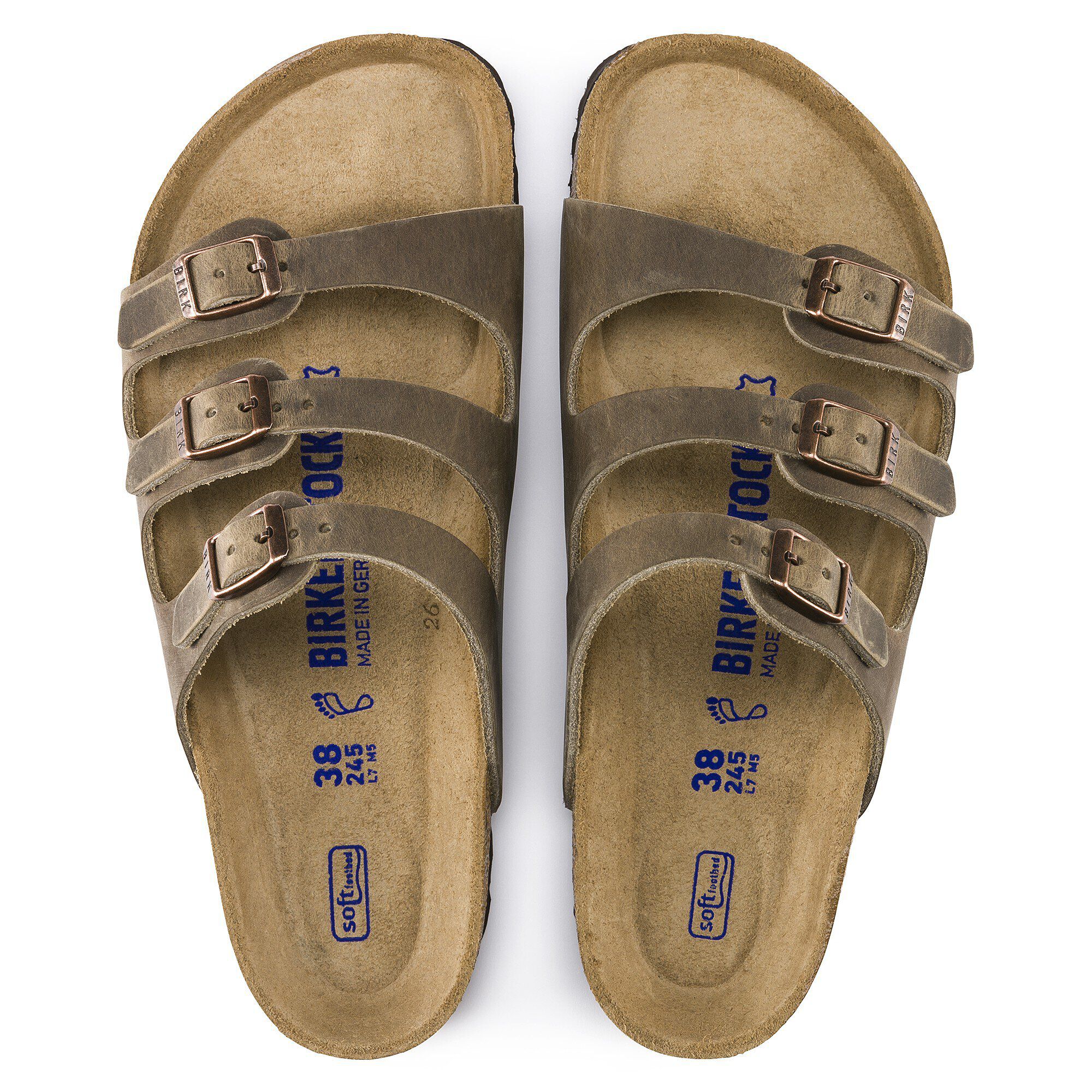 Florida Soft Footbed Oiled Leather Tobacco Brown - Image 2