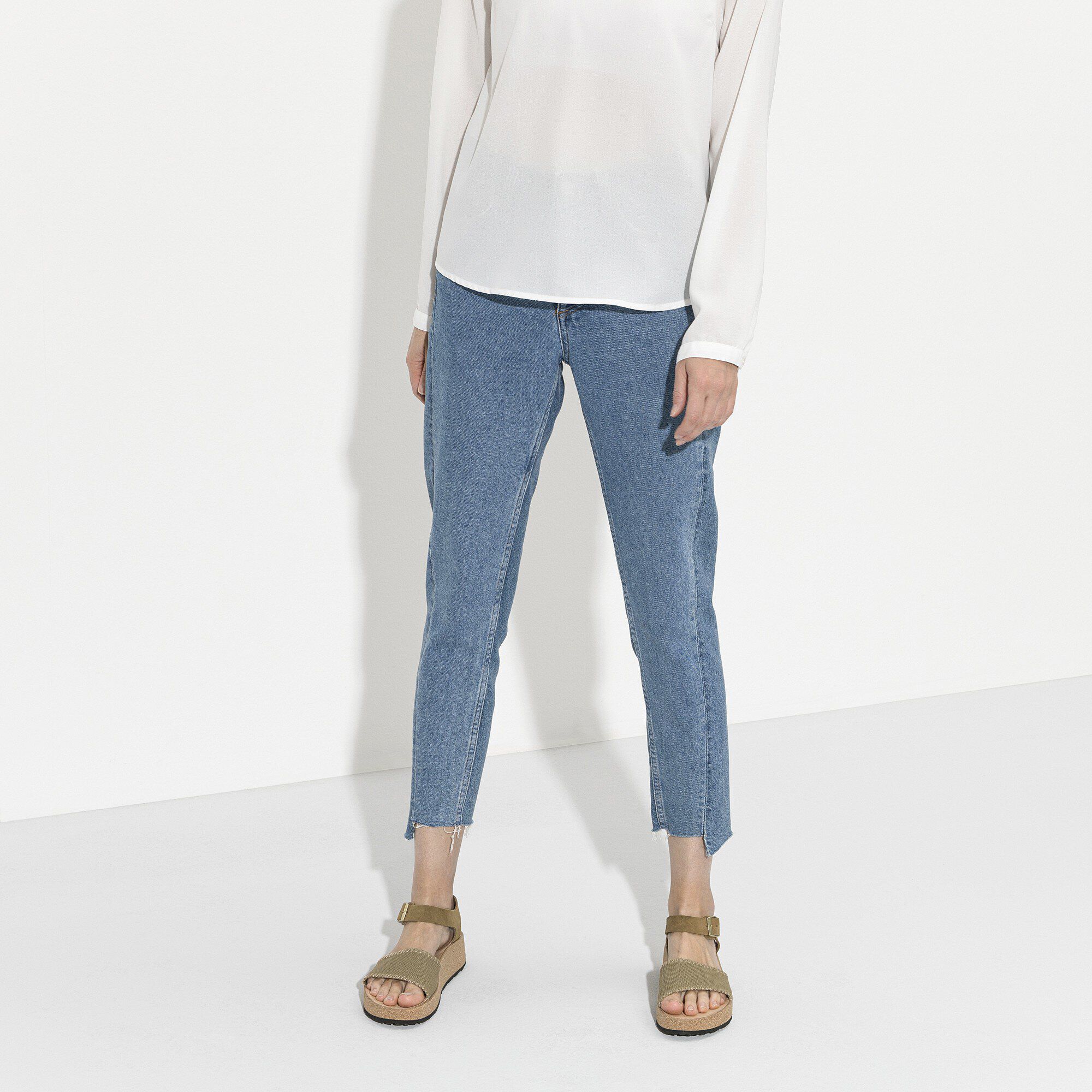 Glenda Suede Leather-Textile Faded Khaki - Image 8