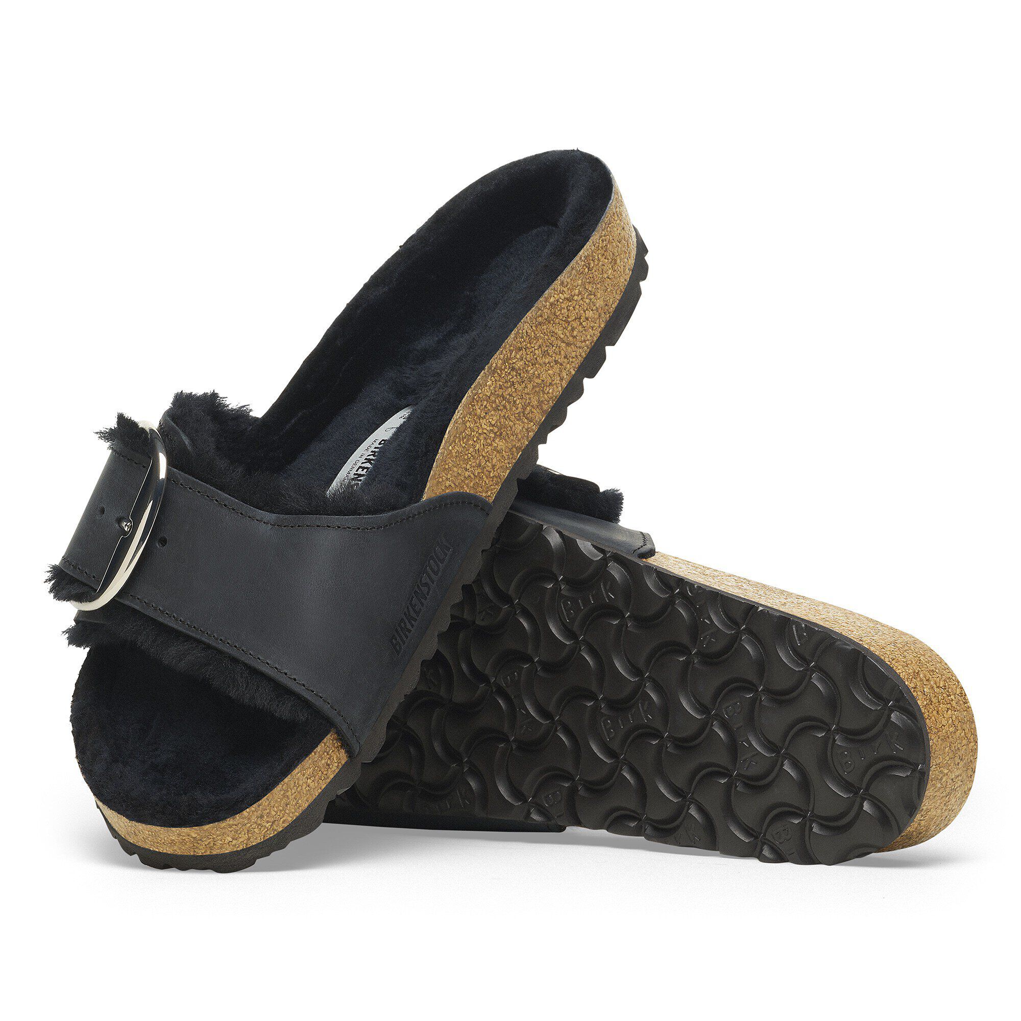 Madrid Big Buckle Shearling Natural Leather Oiled - Image 14