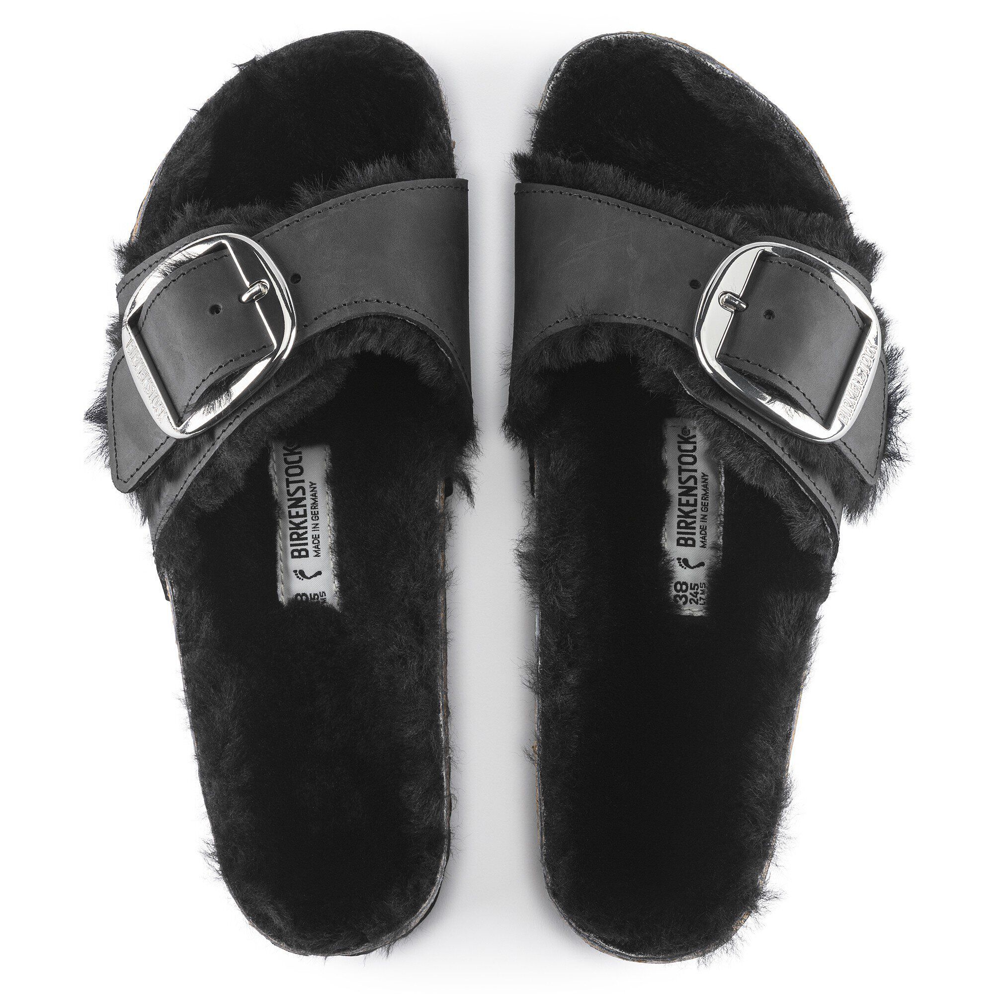 Madrid Big Buckle Shearling Natural Leather Oiled - Image 3