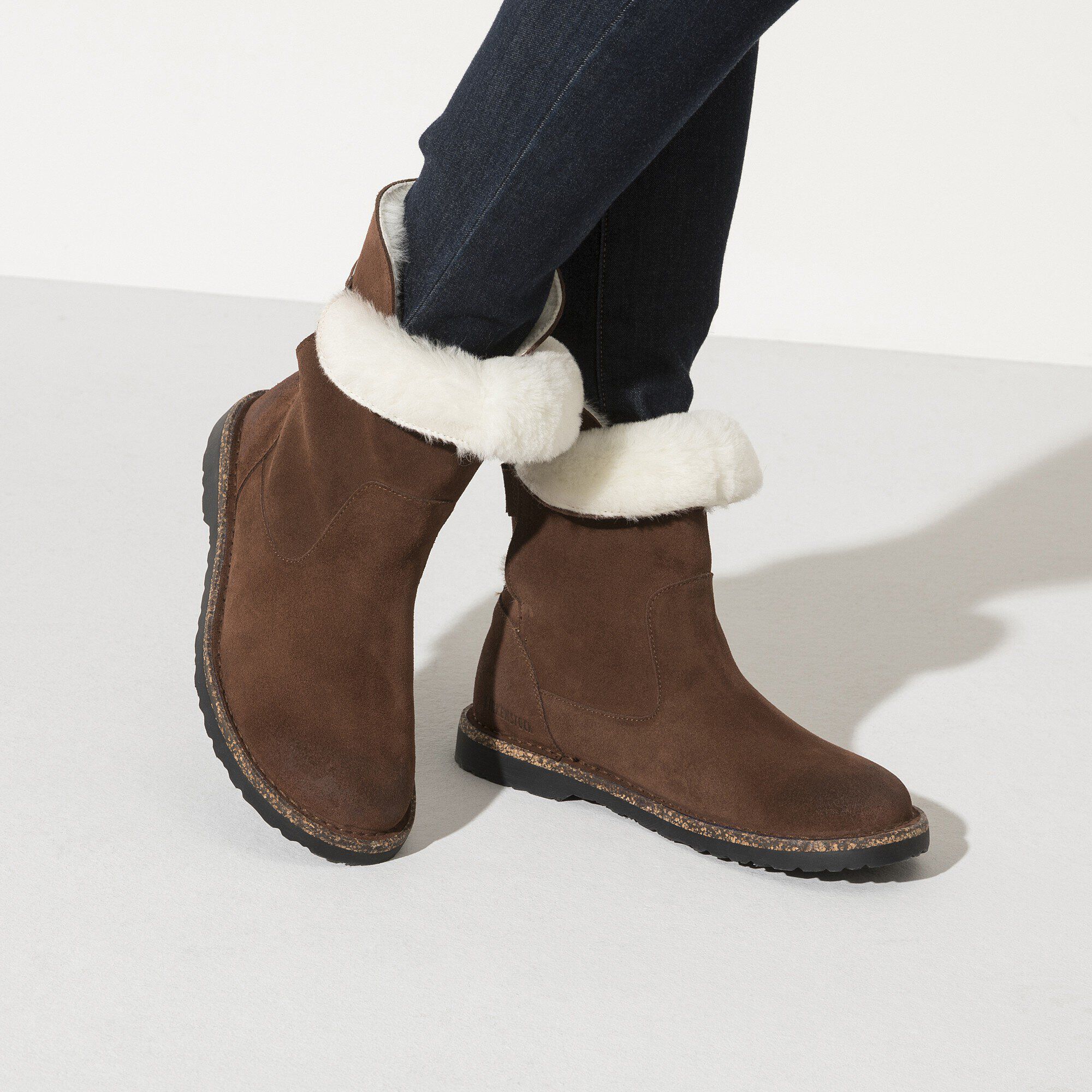 Uppsala Shearling Suede Leather Espresso - Image 6