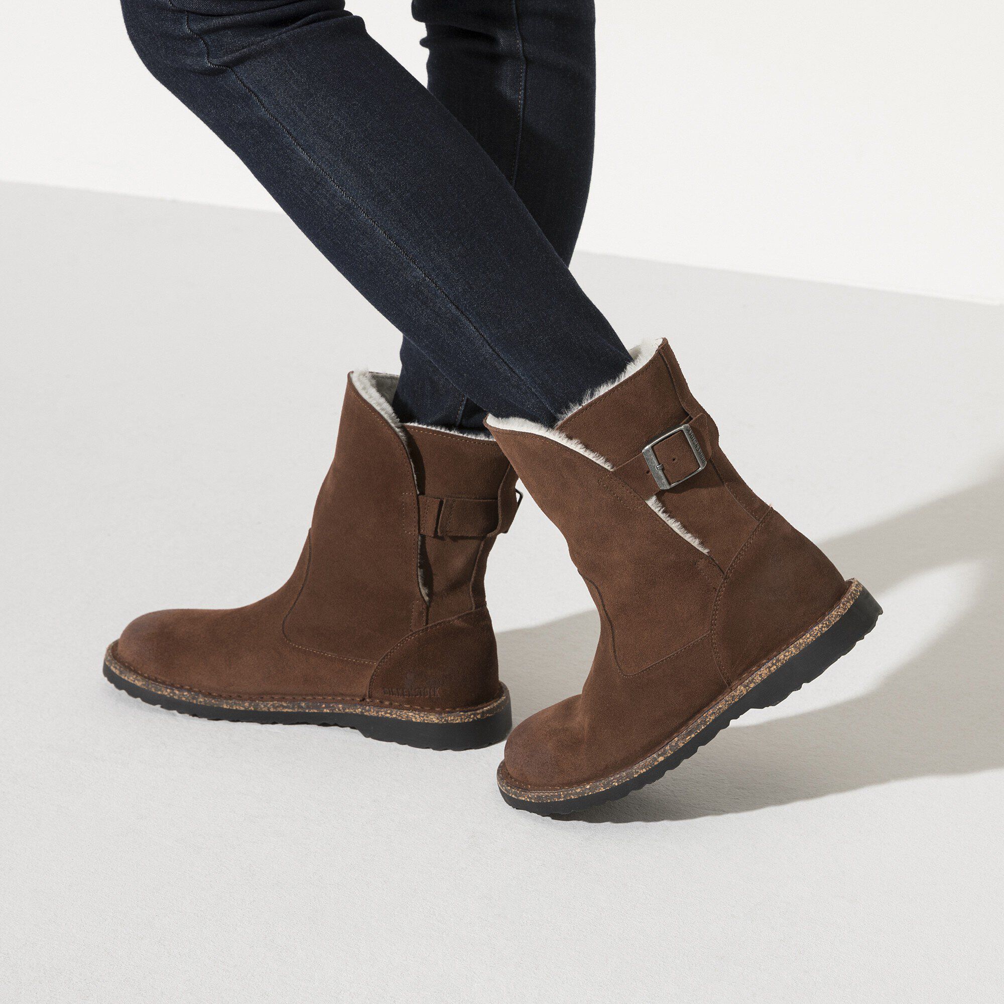 Uppsala Shearling Suede Leather Espresso - Image 8