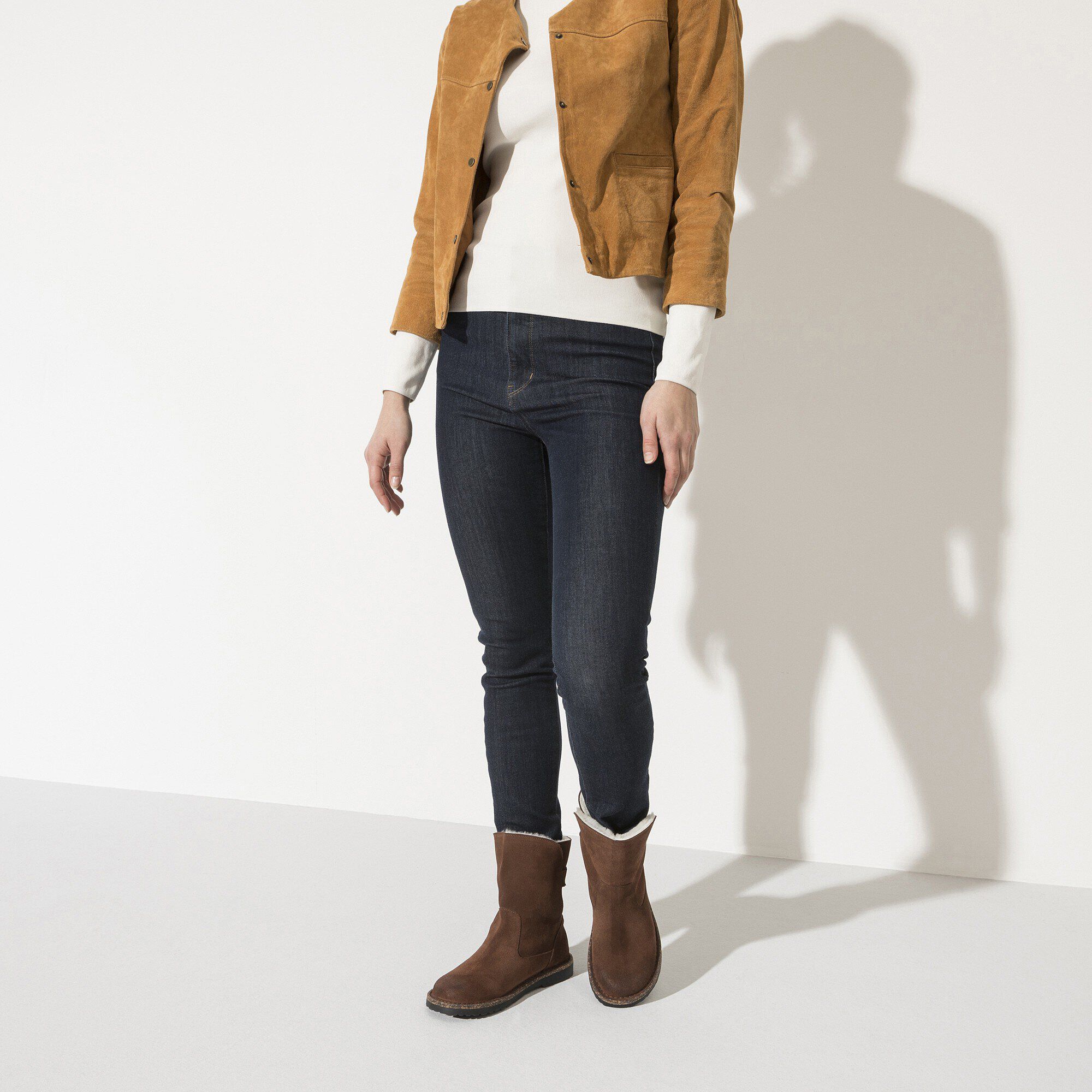 Uppsala Shearling Suede Leather Espresso - Image 9