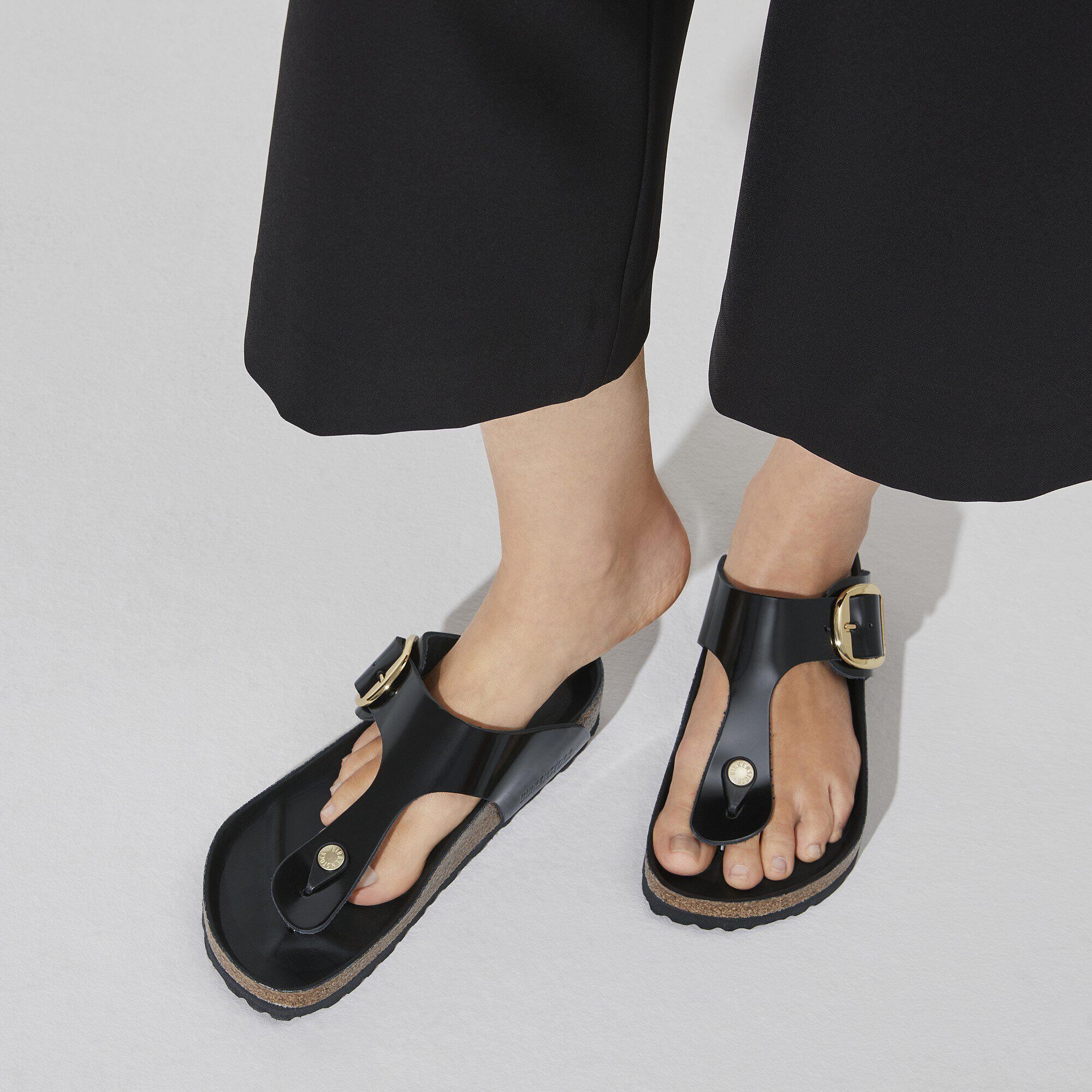 Gizeh Big Buckle Natural Leather Patent - Image 4