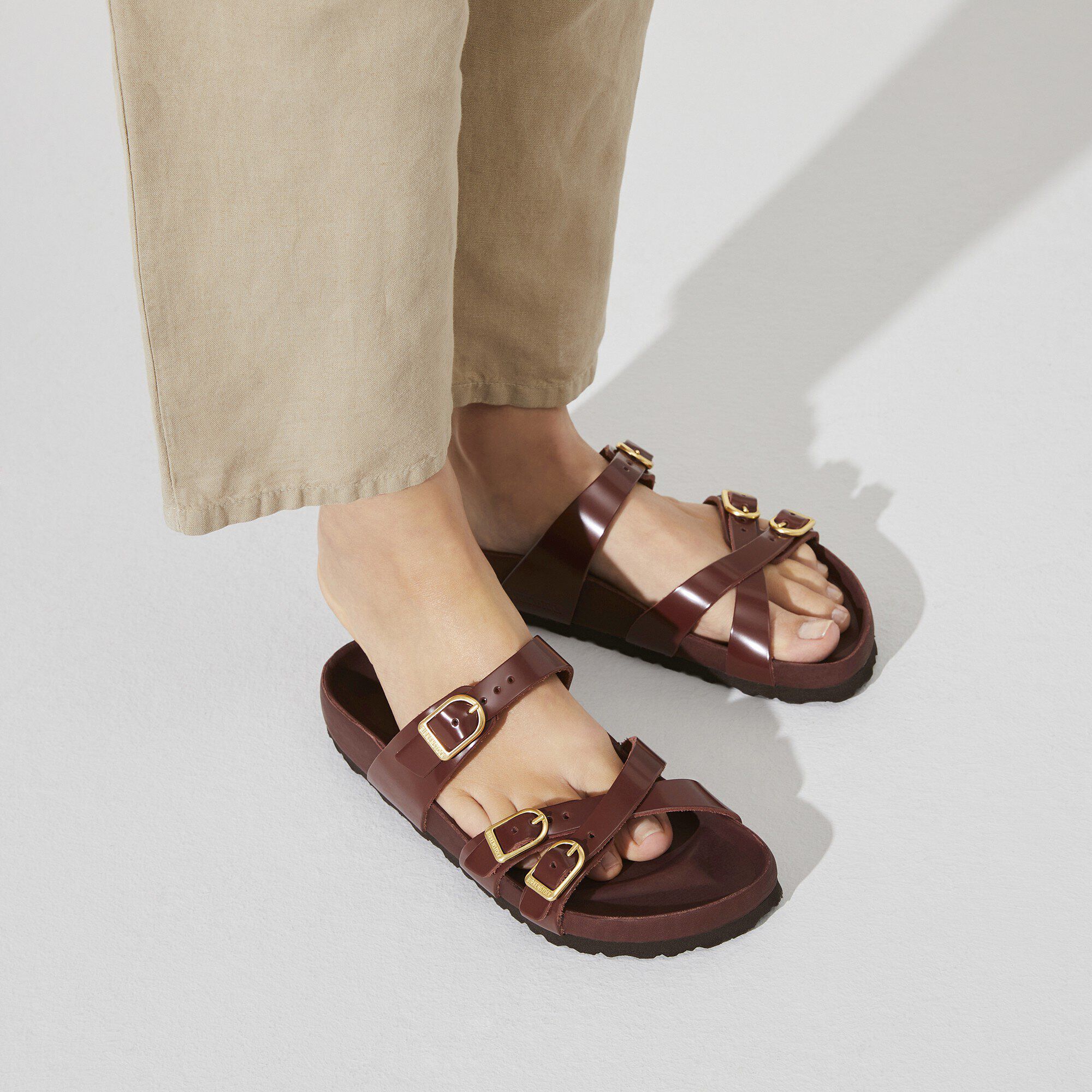 Franca Natural Leather Patent High Shine Chocolate - Image 7