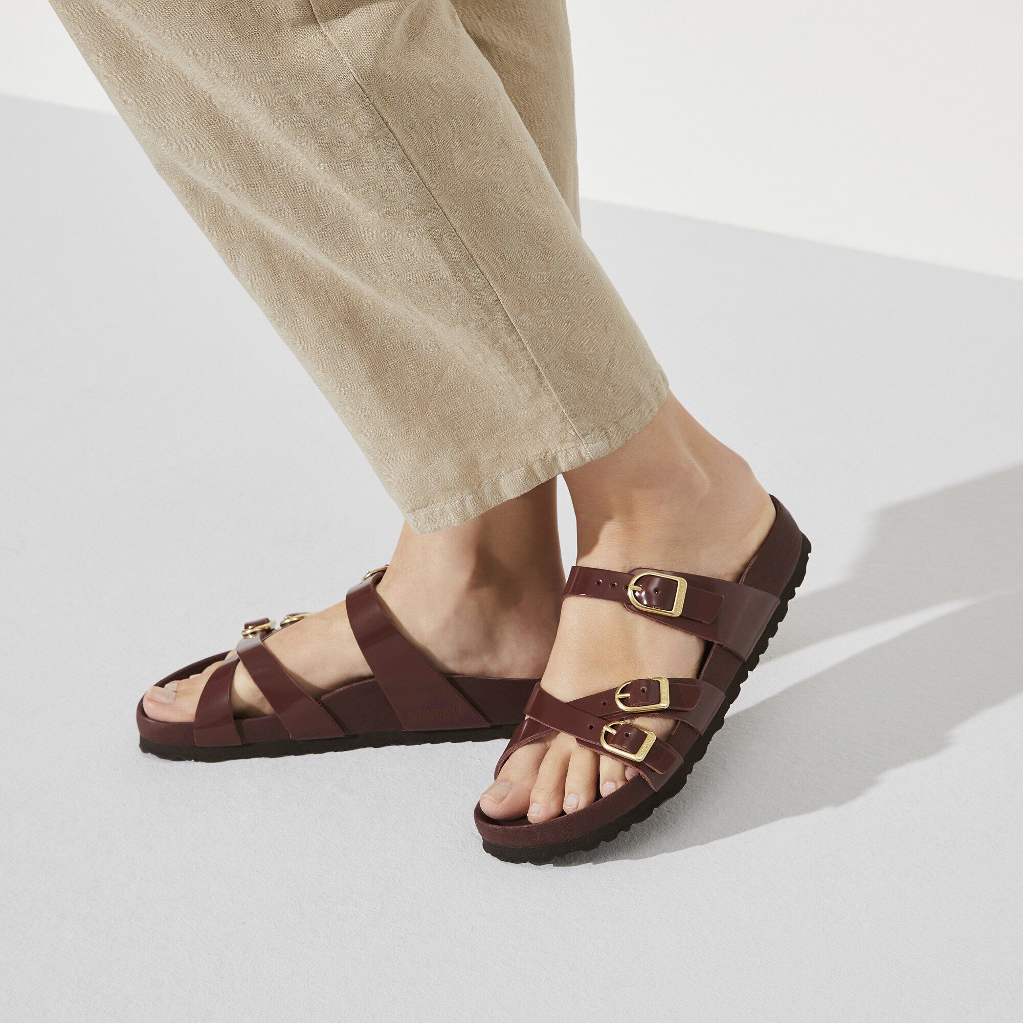Franca Natural Leather Patent High Shine Chocolate - Image 6