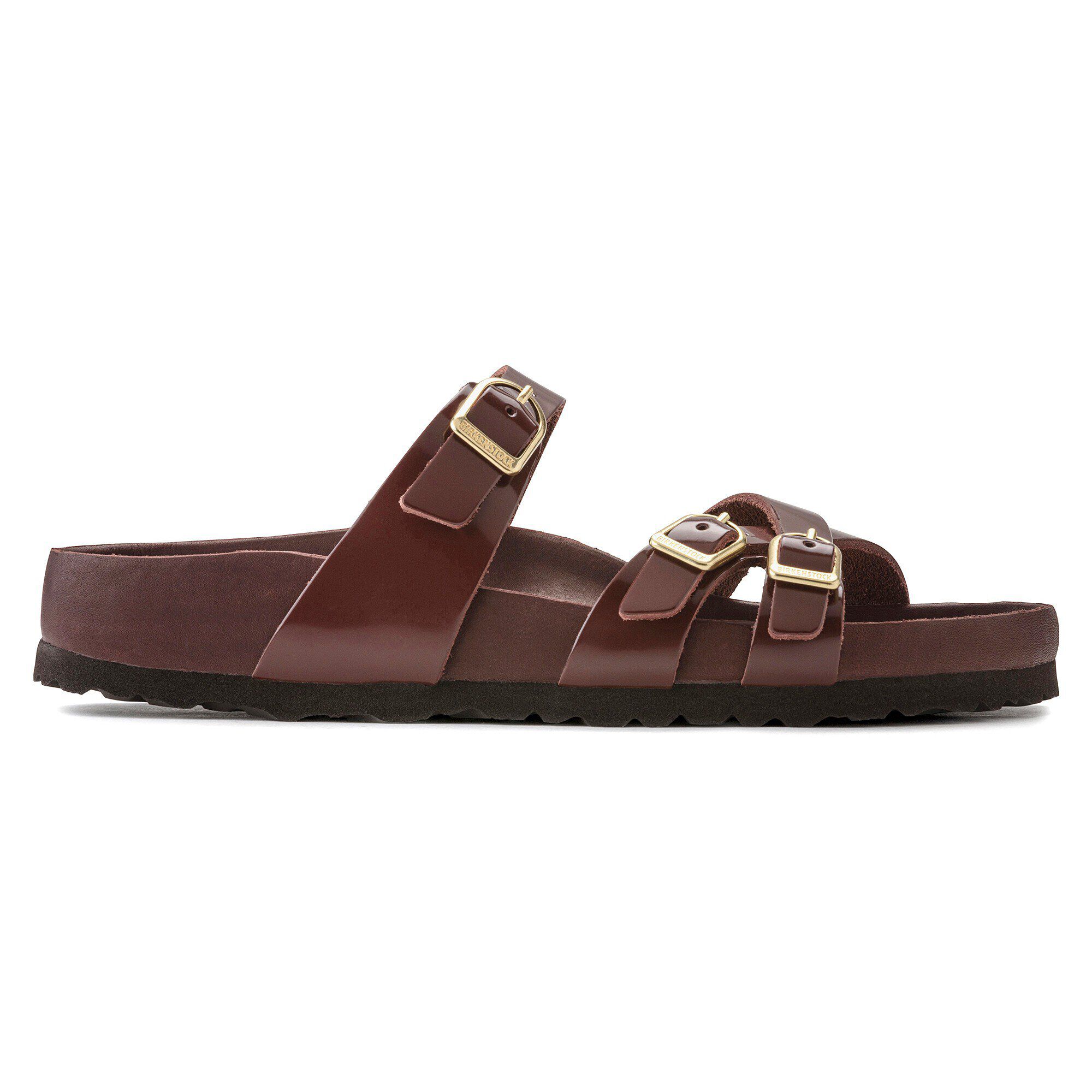 Franca Natural Leather Patent High Shine Chocolate - Image 3