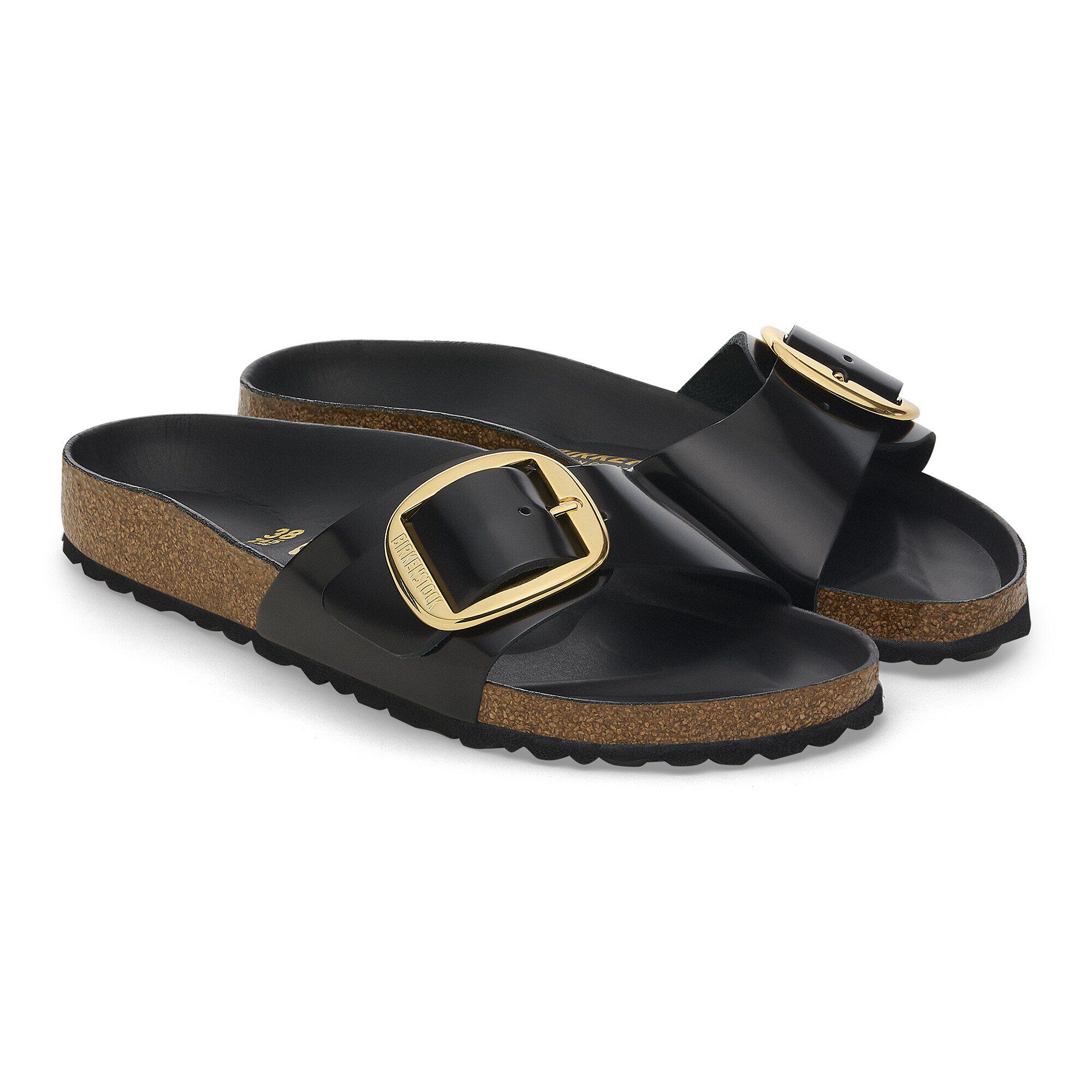 Madrid Big Buckle Natural Leather Patent - Image 5