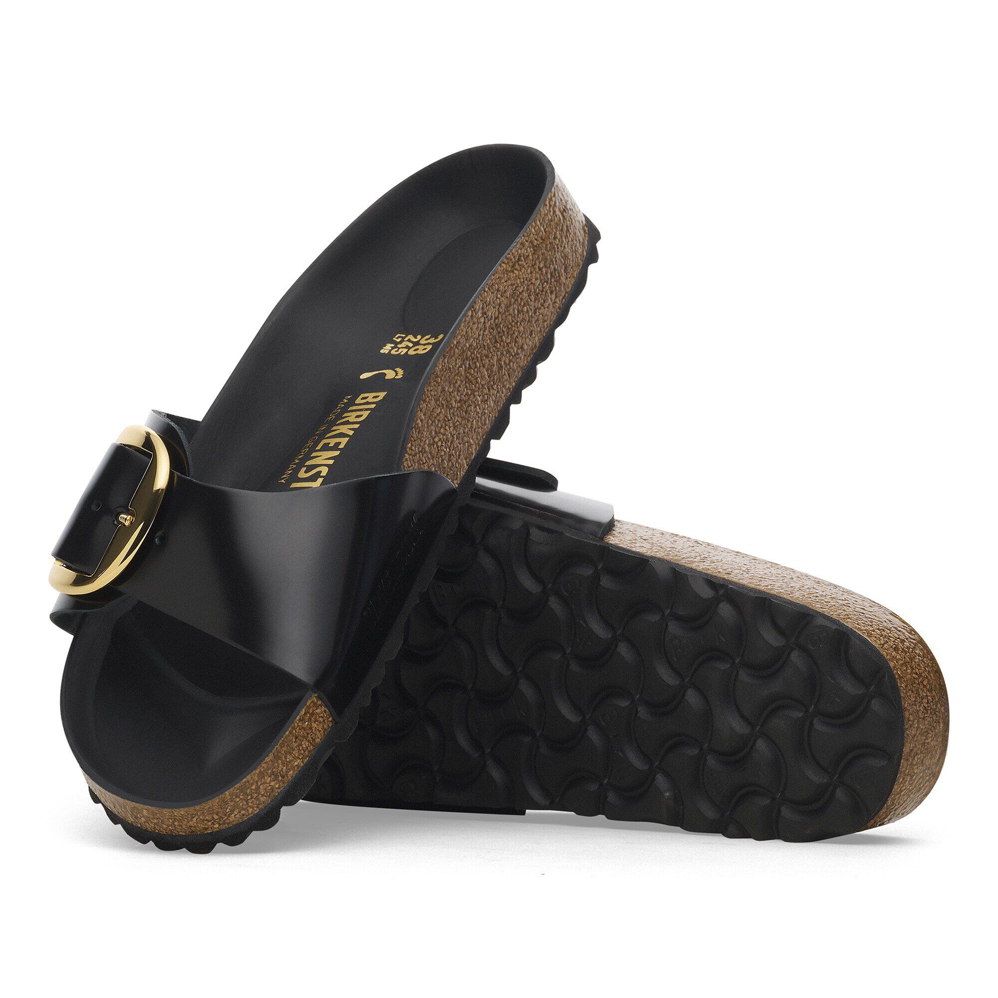Madrid Big Buckle Natural Leather Patent - Image 4