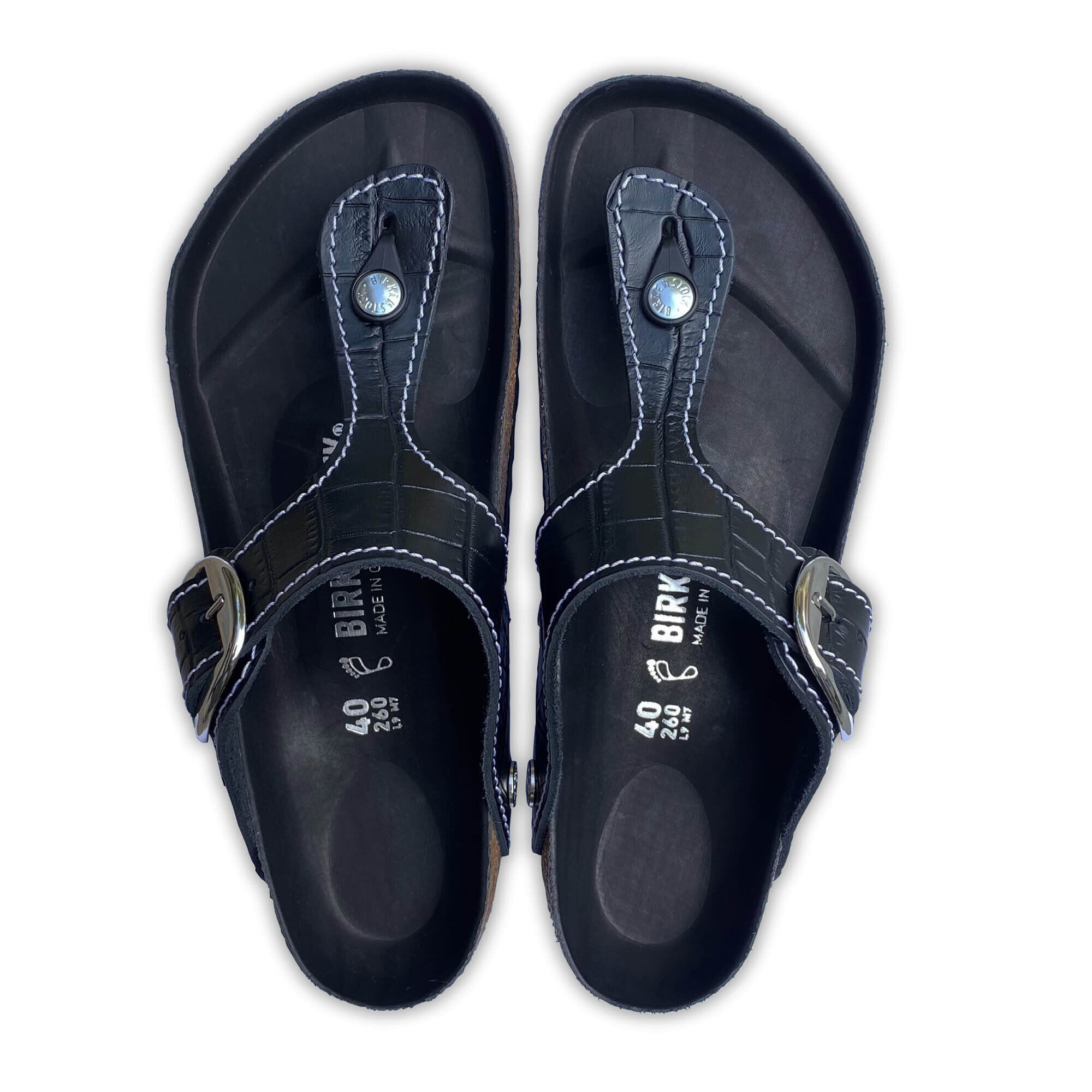 Gizeh Big Buckle Natural Leather Patent Black - Image 2
