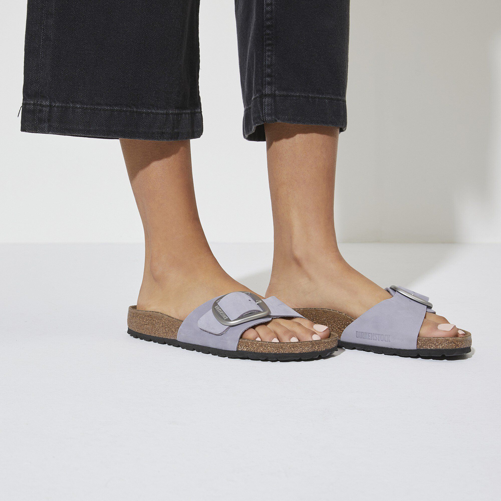 Madrid Big Buckle Nubuck Leather Purple Fog - Image 6