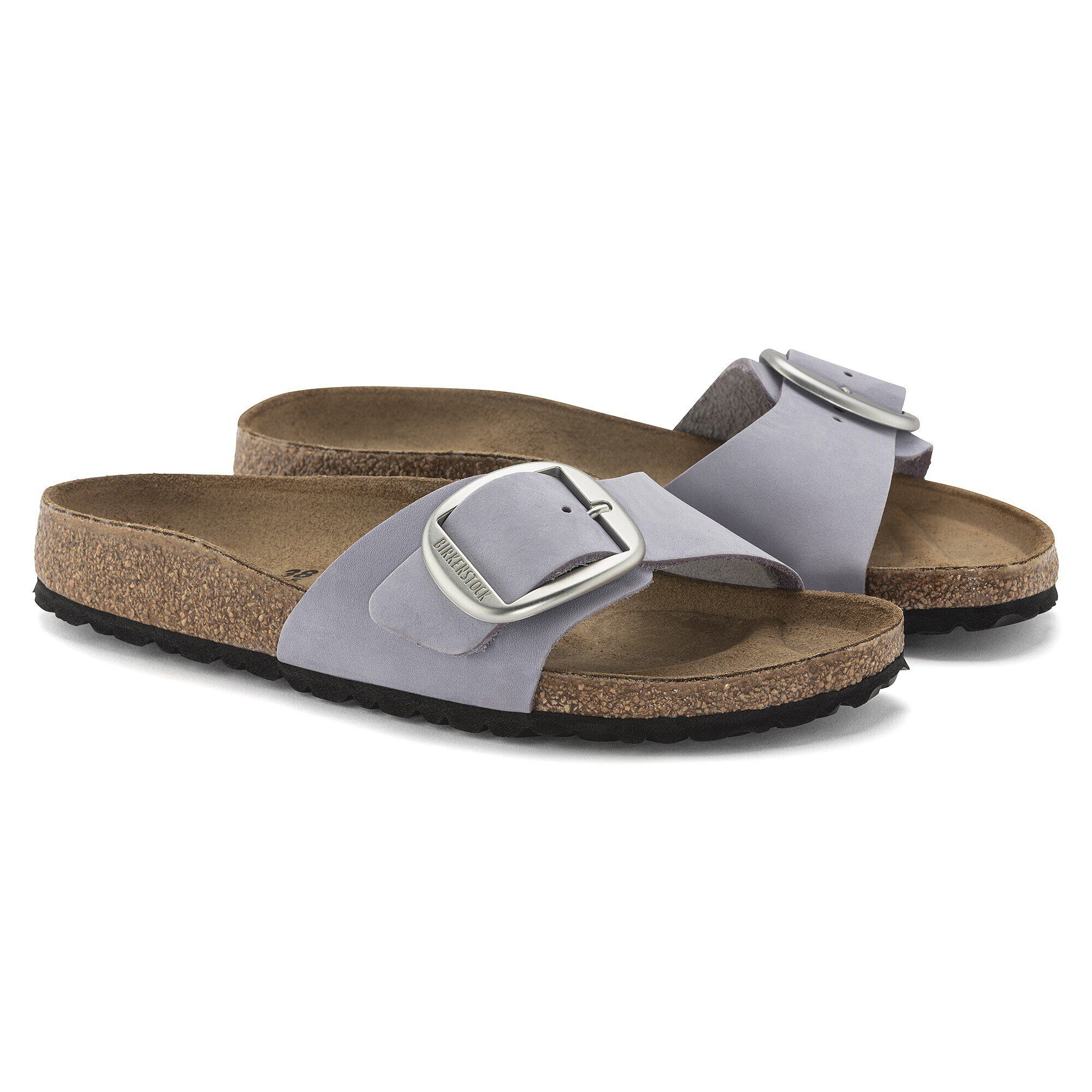 Madrid Big Buckle Nubuck Leather Purple Fog - Image 8