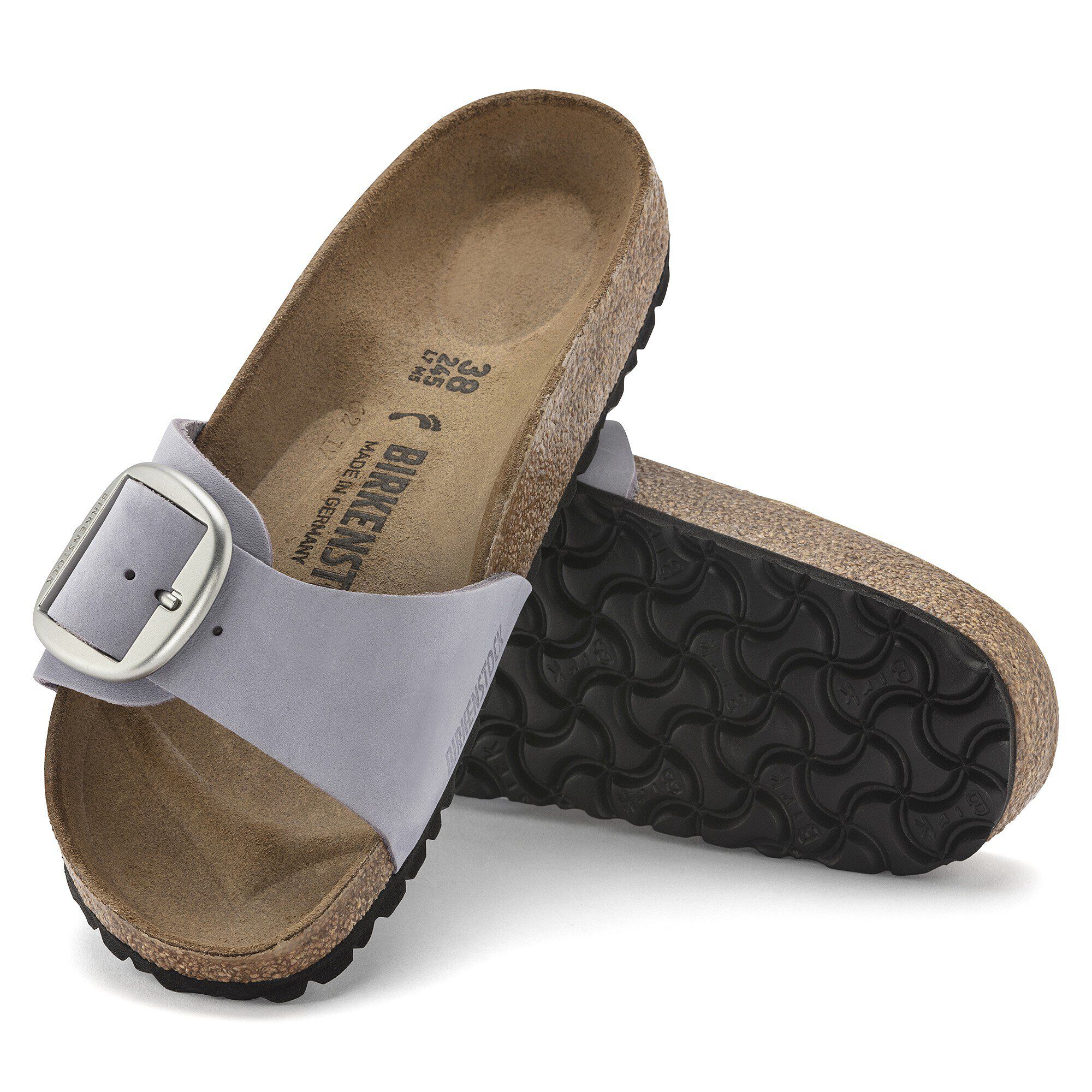 Madrid Big Buckle Nubuck Leather Purple Fog - Image 5