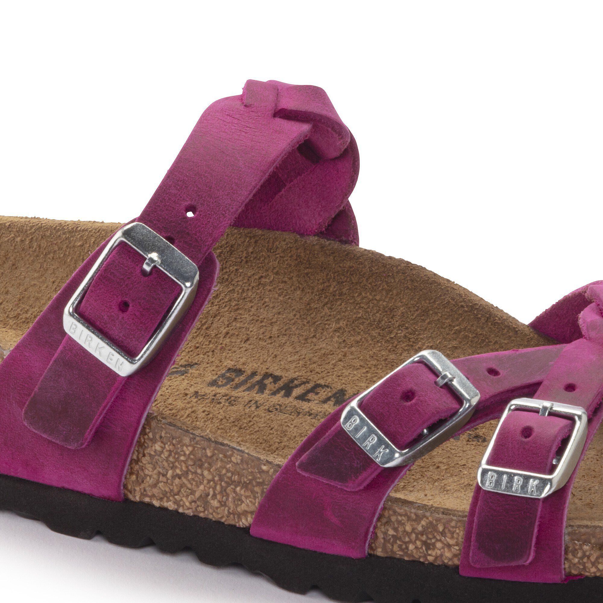 Franca Braided Oiled Leather Festival Fuchsia - Image 5