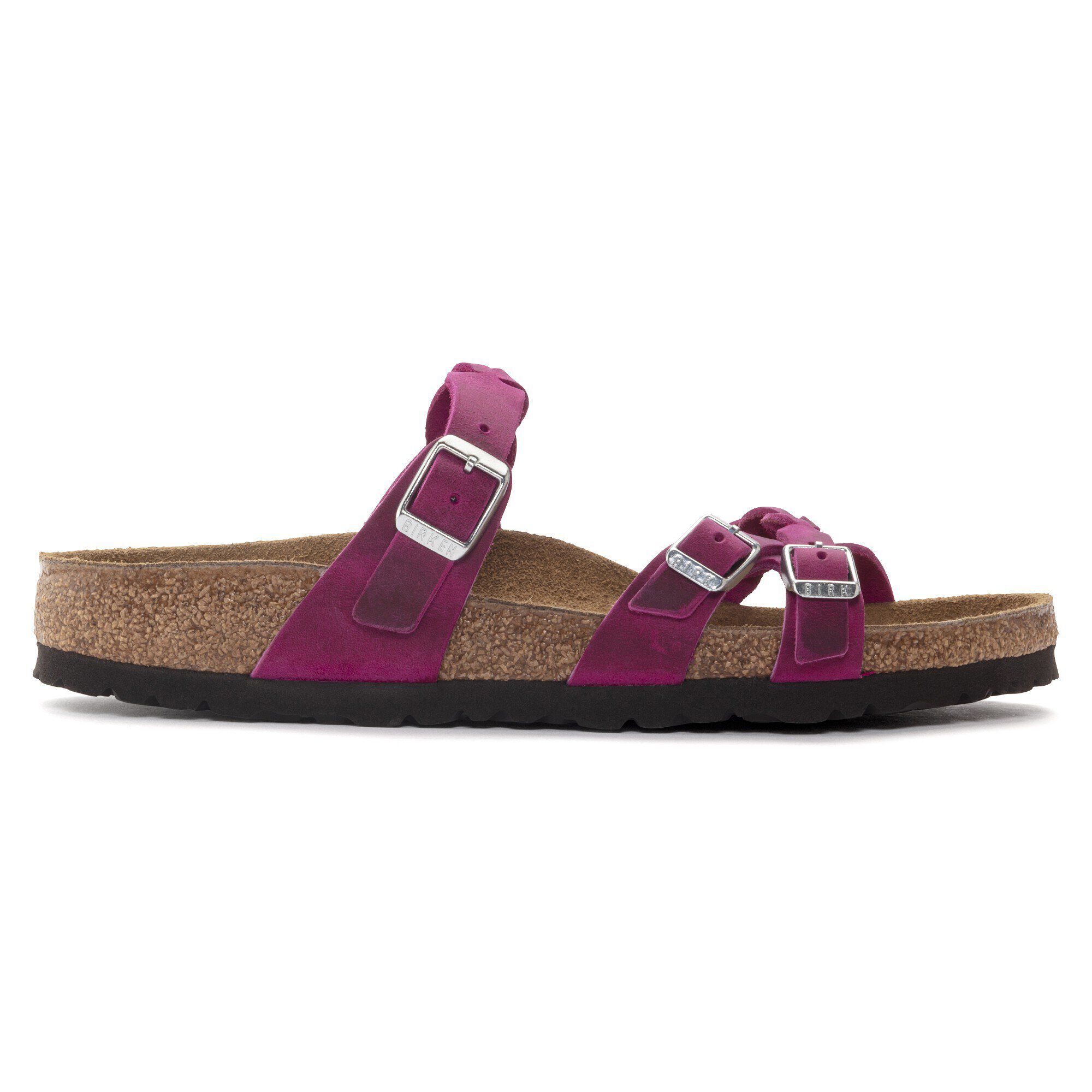 Franca Braided Oiled Leather Festival Fuchsia - Image 3