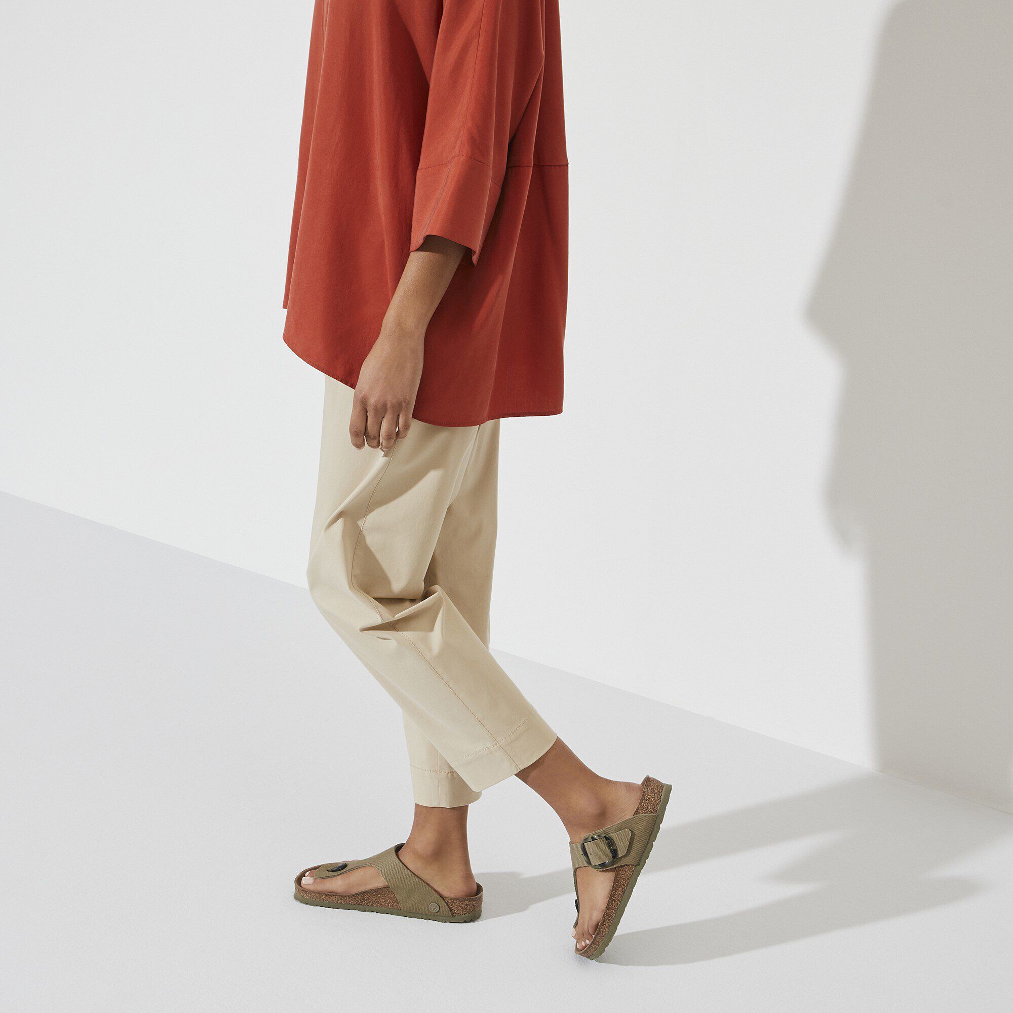 Gizeh Vegan Big Buckle Textile Faded Khaki - Image 7