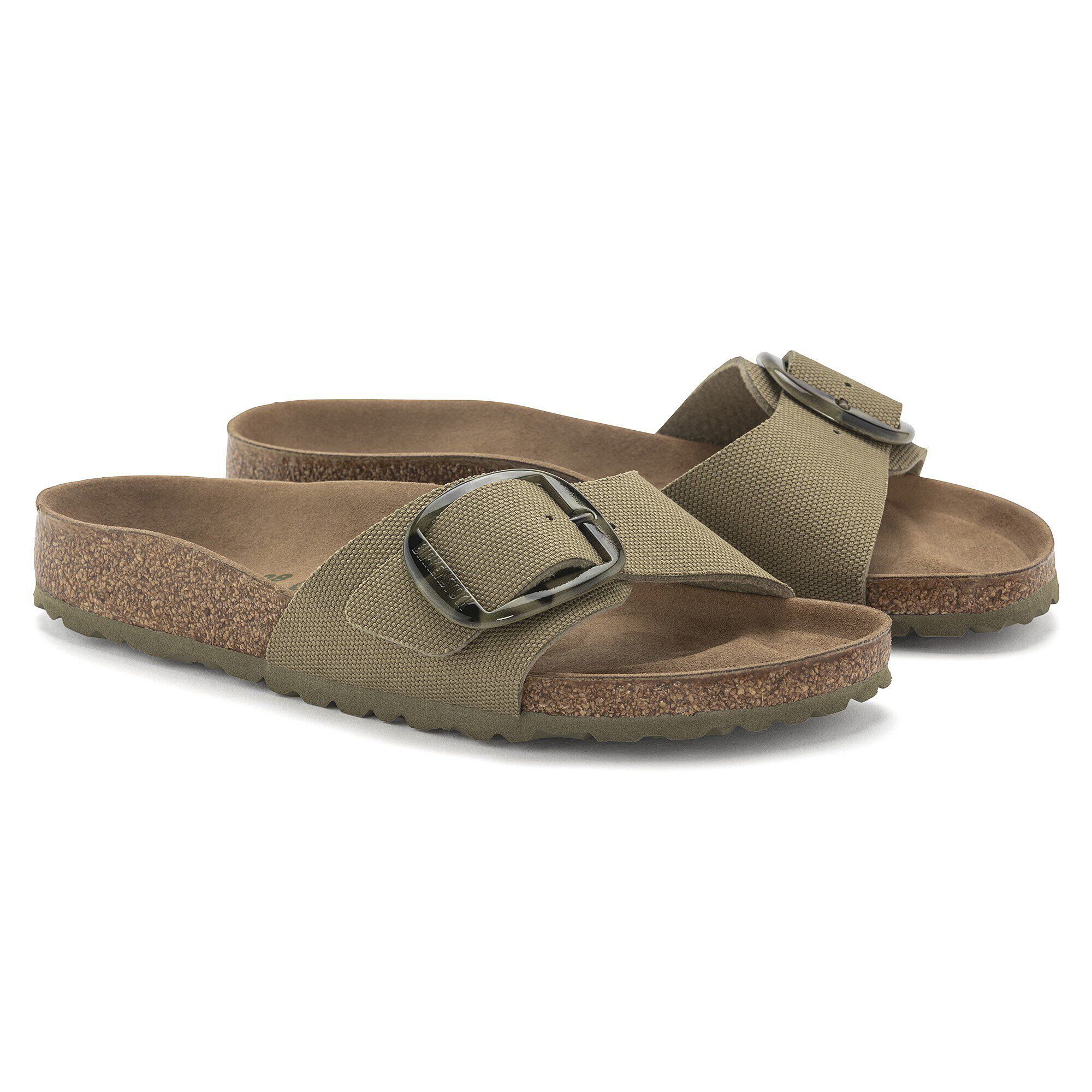 Madrid Vegan Big Buckle Textile Faded Khaki - Image 7