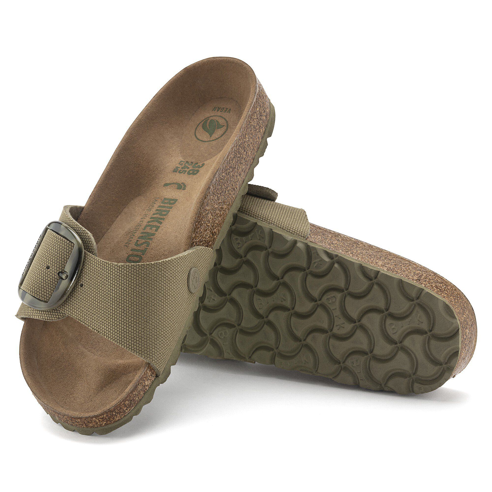 Madrid Vegan Big Buckle Textile Faded Khaki - Image 6