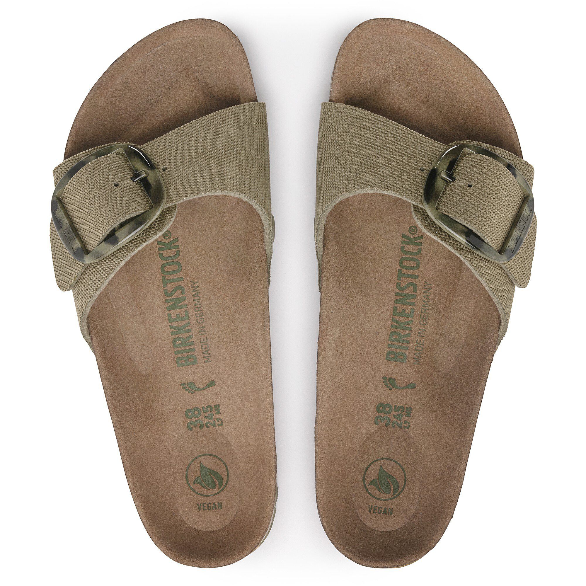 Madrid Vegan Big Buckle Textile Faded Khaki - Image 2
