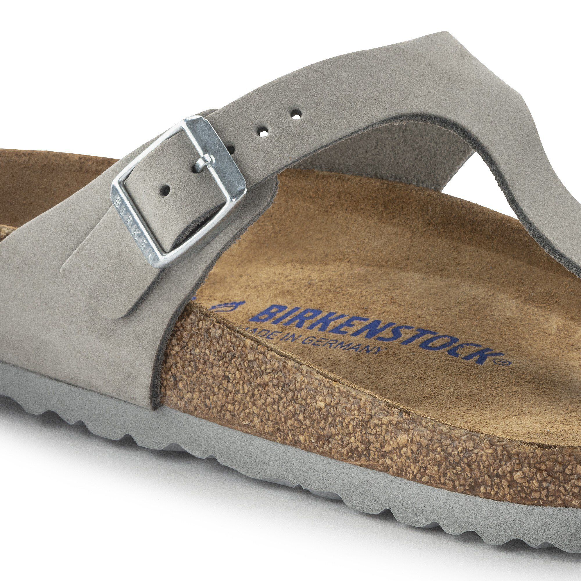 Gizeh Soft Footbed Nubuck Leather Dove Gray - Image 7