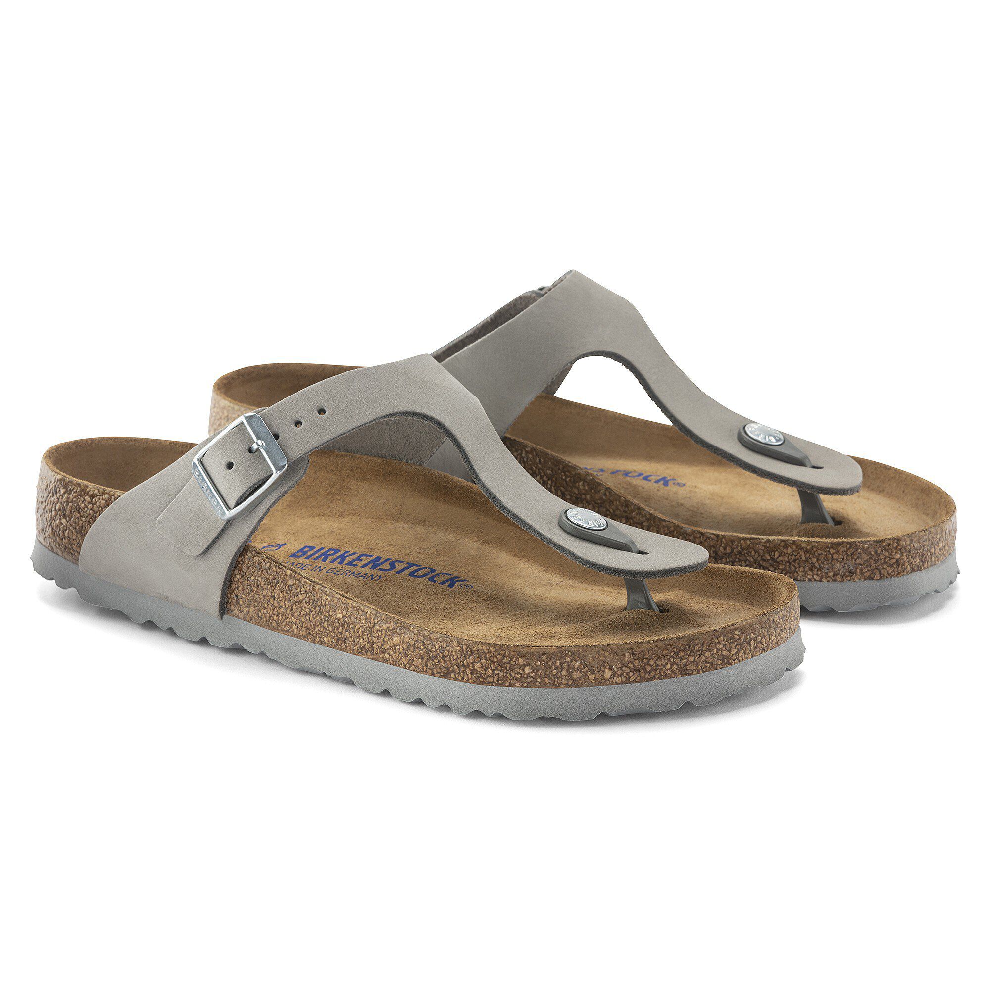 Gizeh Soft Footbed Nubuck Leather Dove Gray - Image 8