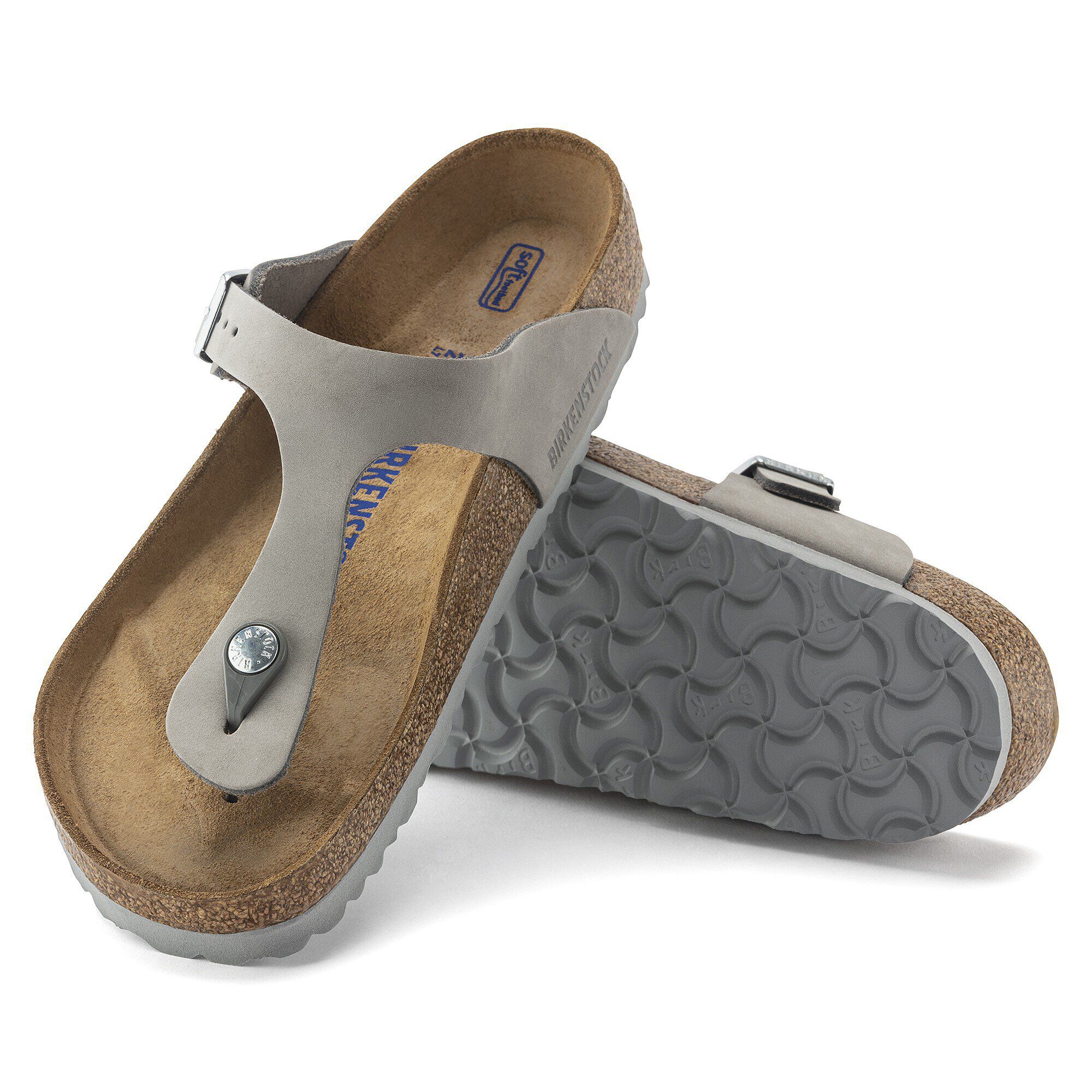 Gizeh Soft Footbed Nubuck Leather Dove Gray - Image 6
