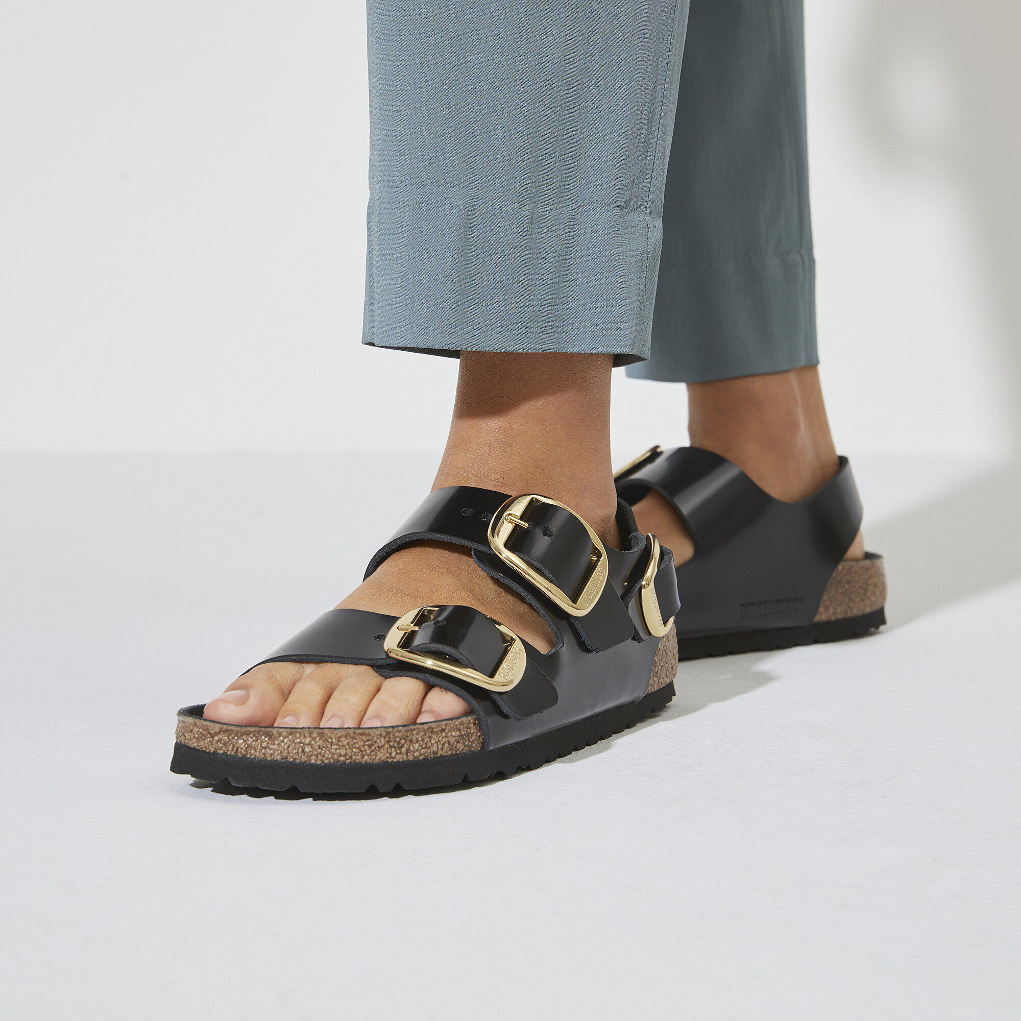 Milano Big Buckle Natural Leather Patent - Image 4