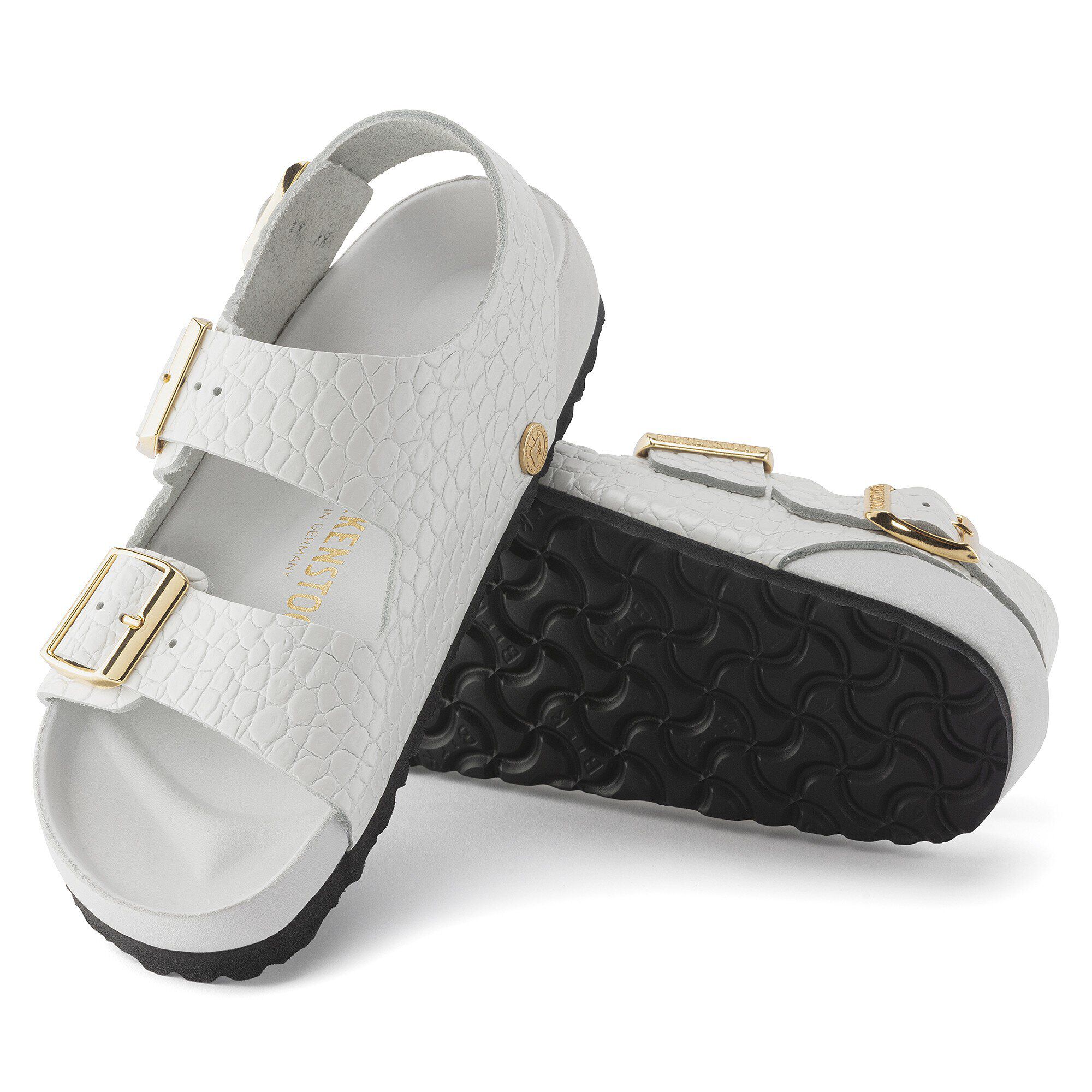 Milano Embossed Leather Emboss White - Image 4