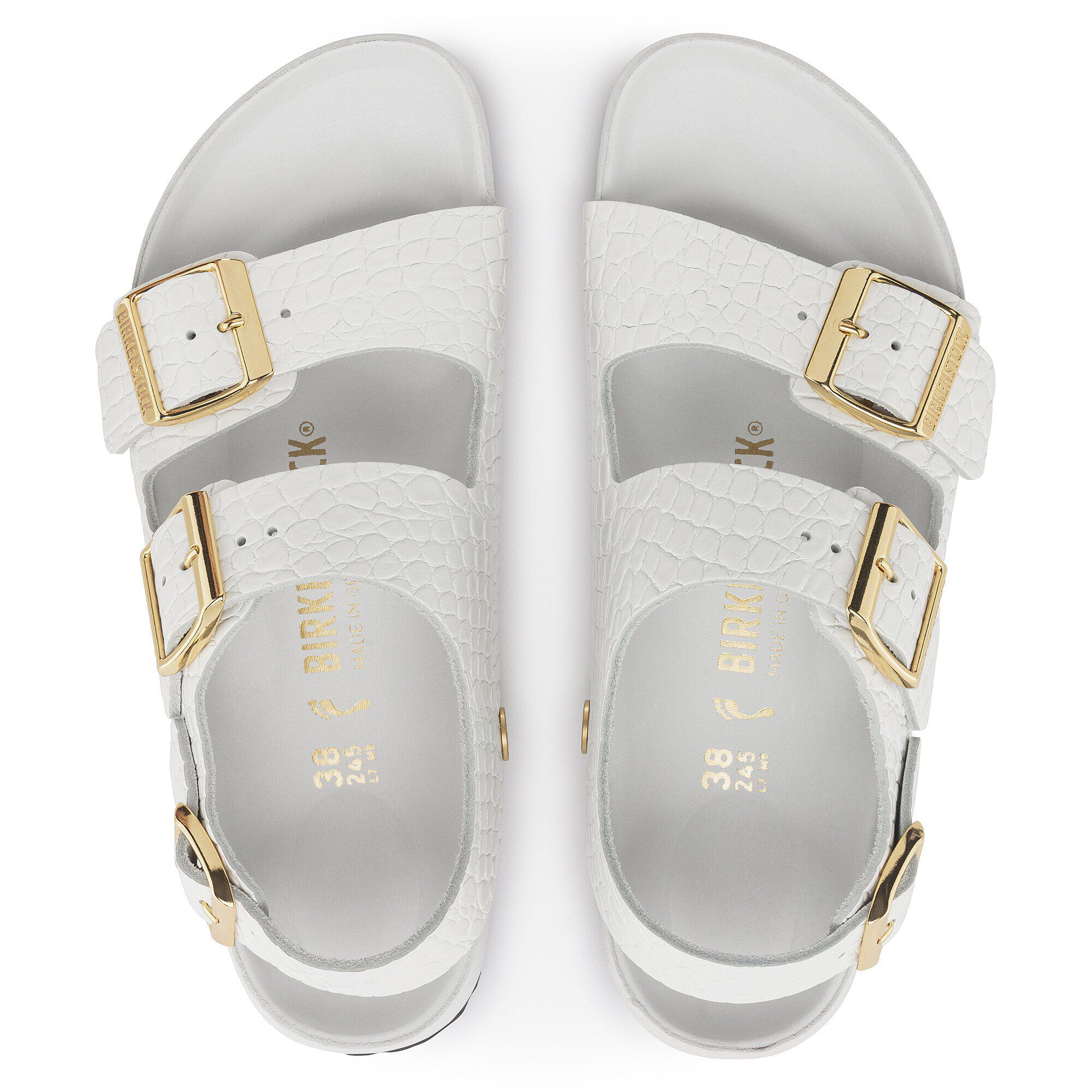 Milano Embossed Leather Emboss White - Image 2