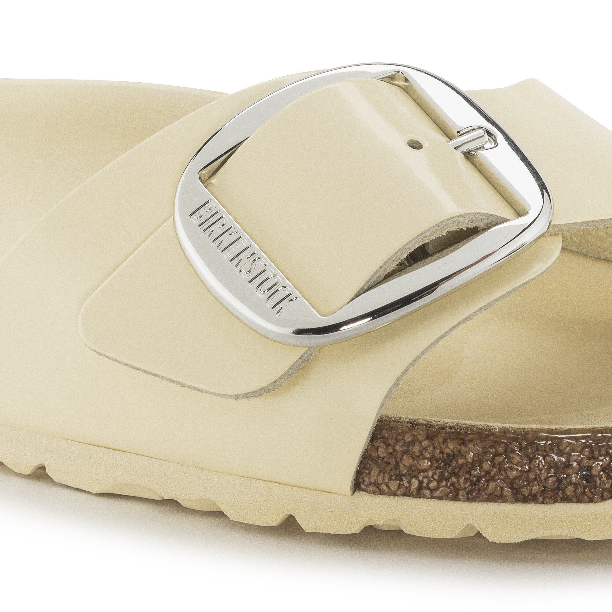 Madrid Big Buckle Natural Leather Patent - Image 6