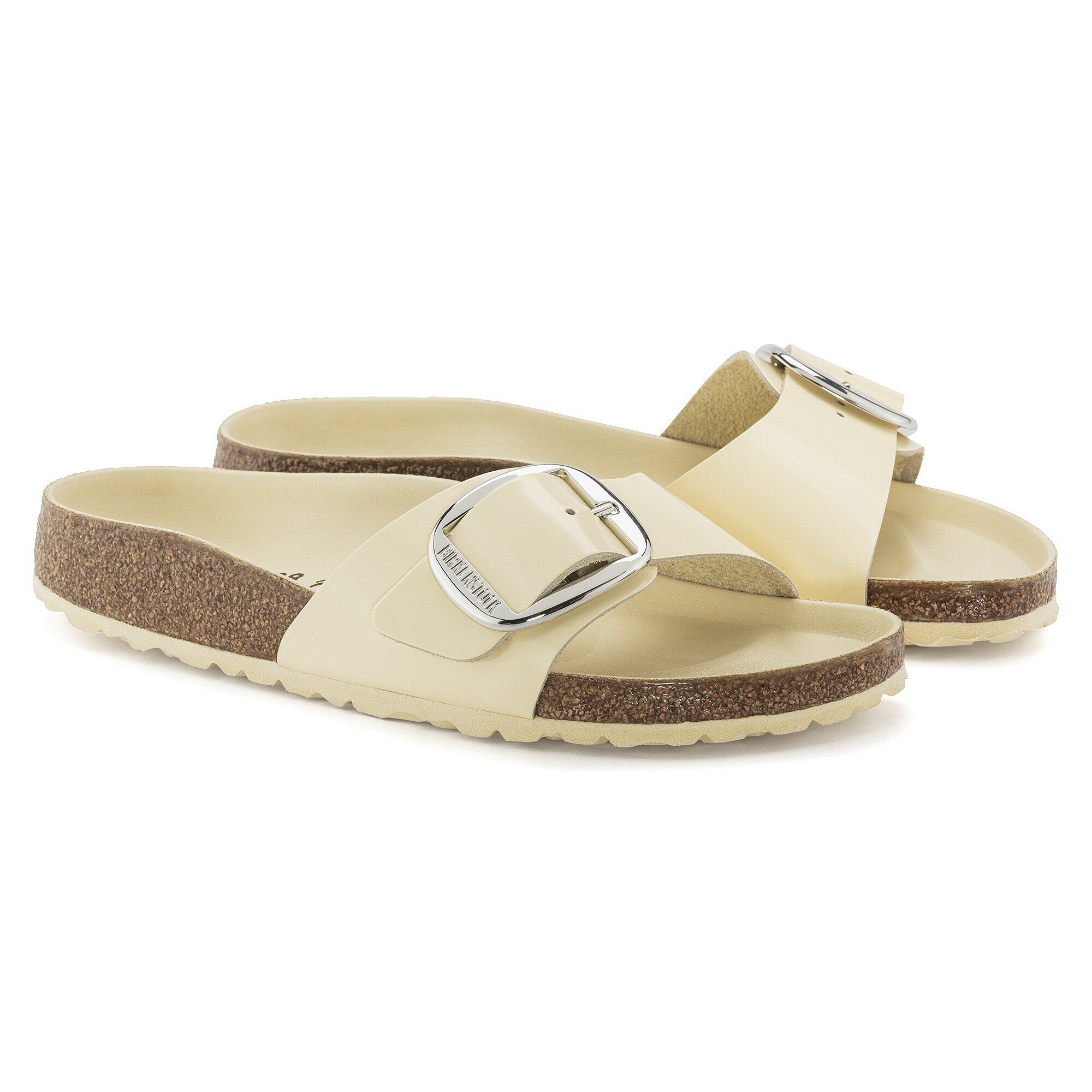 Madrid Big Buckle Natural Leather Patent - Image 5