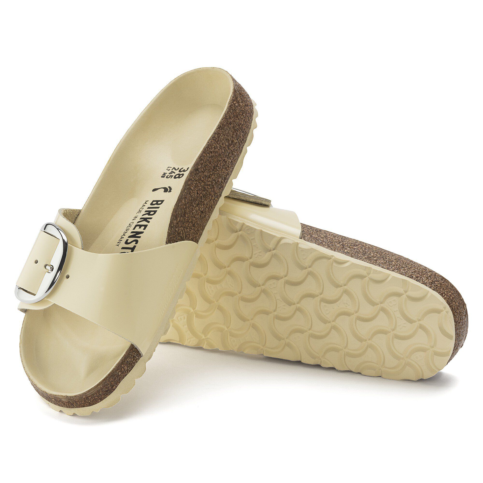 Madrid Big Buckle Natural Leather Patent - Image 8