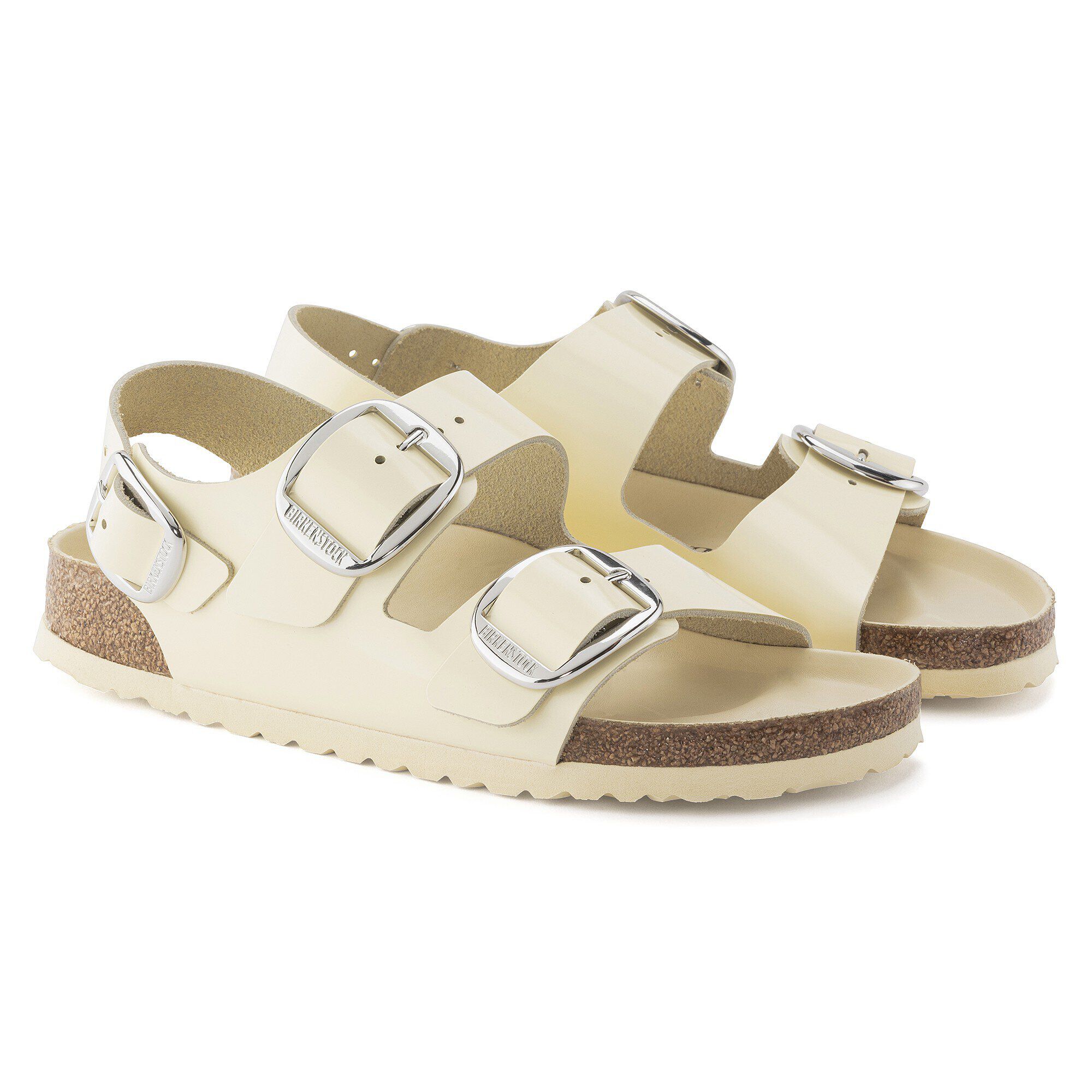 Milano Big Buckle Natural Leather Patent - Image 7