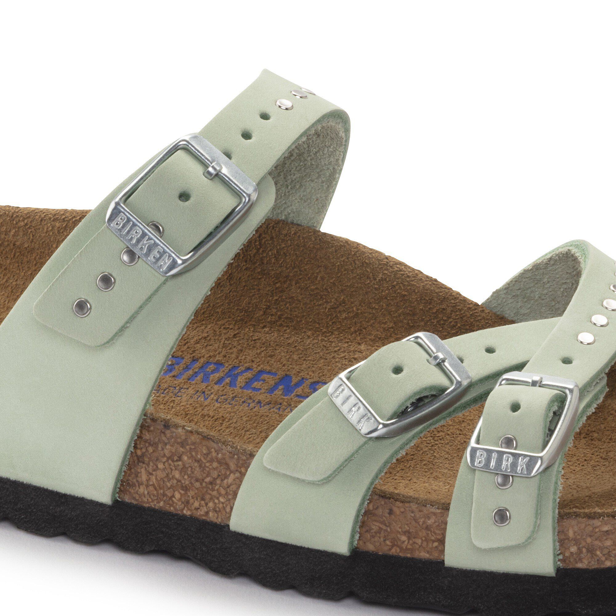 Franca Soft Footbed Nubuck Leather Matcha - Image 4