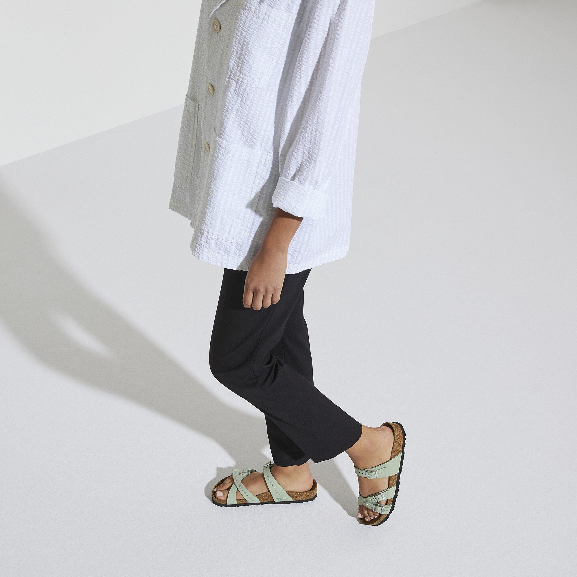 Franca Soft Footbed Nubuck Leather Matcha - Image 7