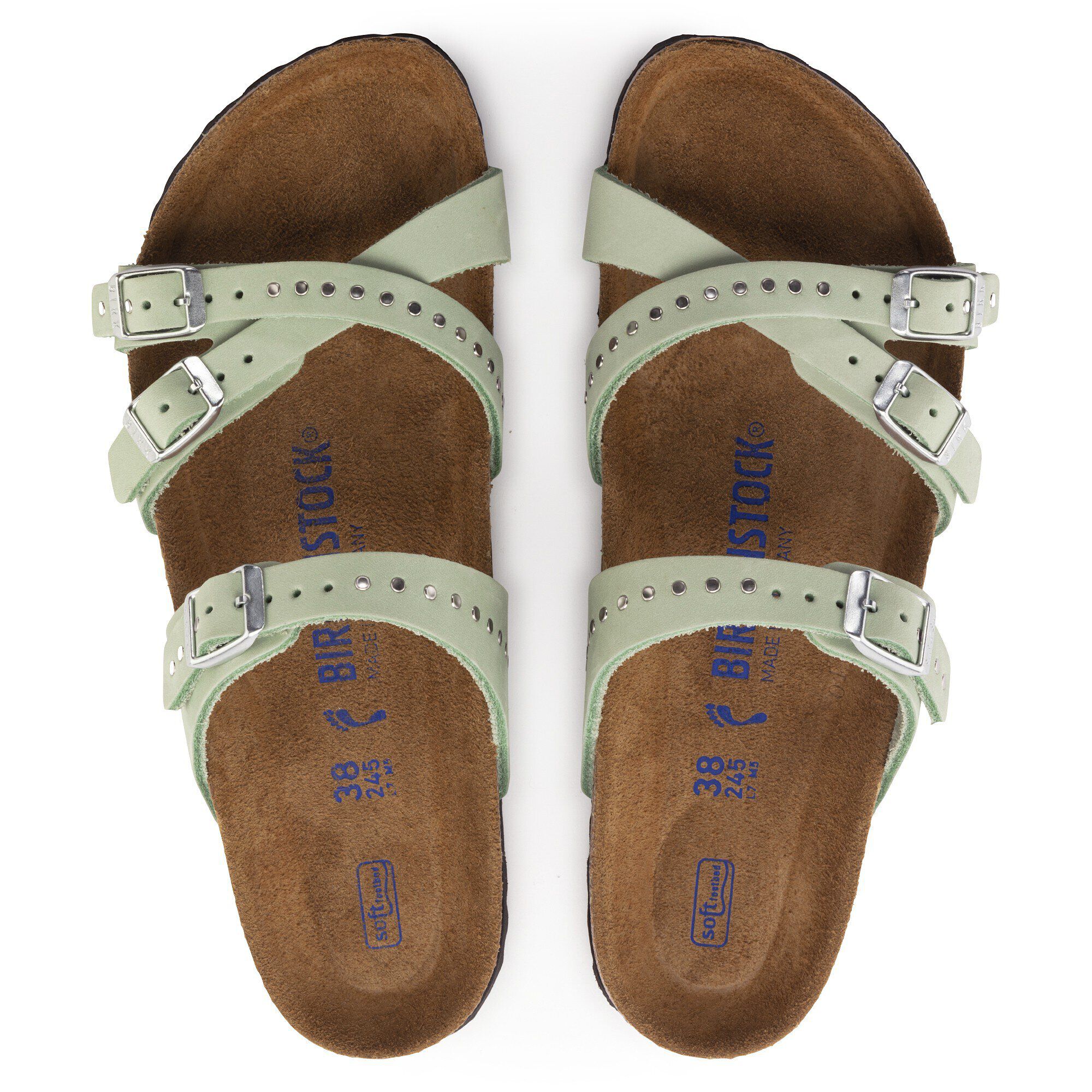 Franca Soft Footbed Nubuck Leather Matcha - Image 2