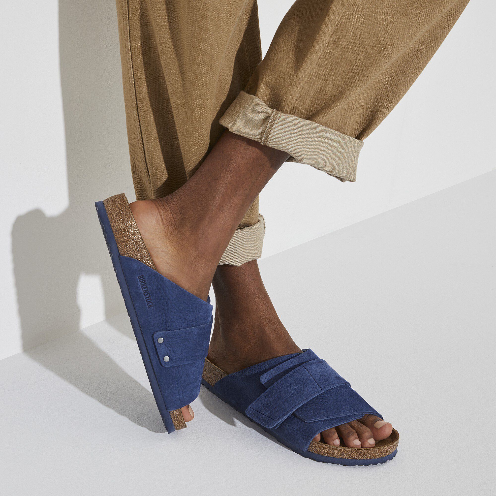 Kyoto Nubuck Leather Desert Buck Indigo Blue - Image 5