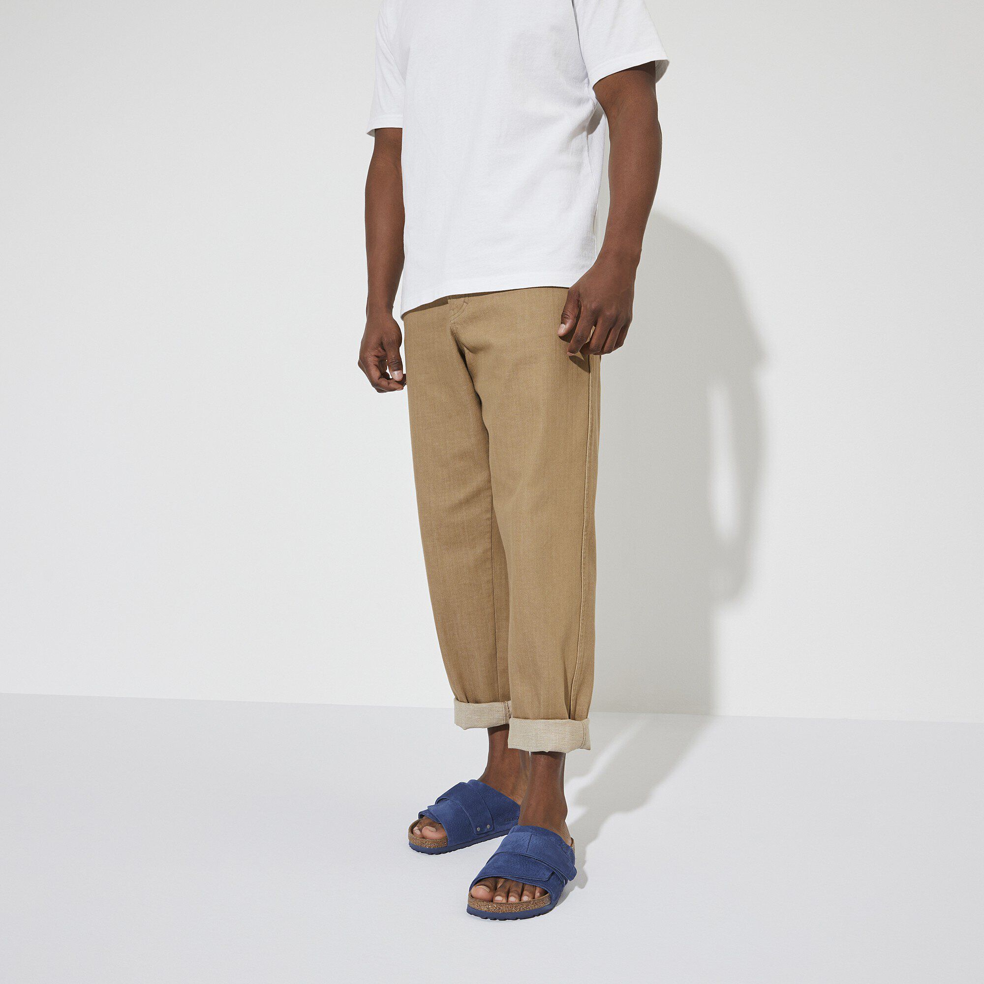 Kyoto Nubuck Leather Desert Buck Indigo Blue - Image 8