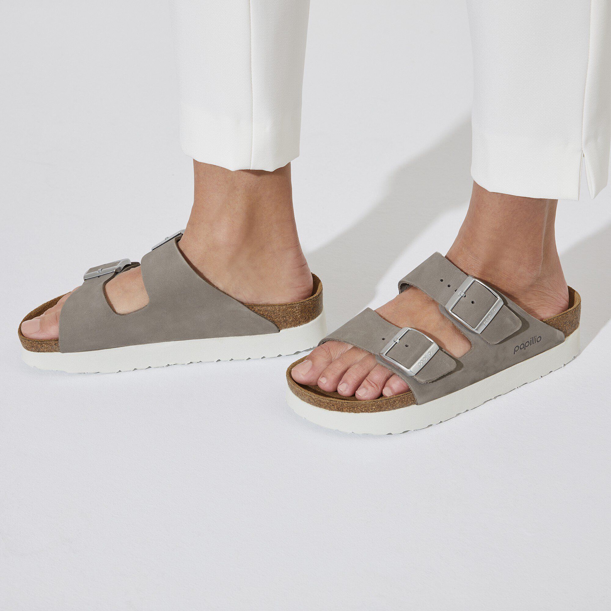 Arizona Flex Platform Nubuck Leather Dove Gray - Image 5