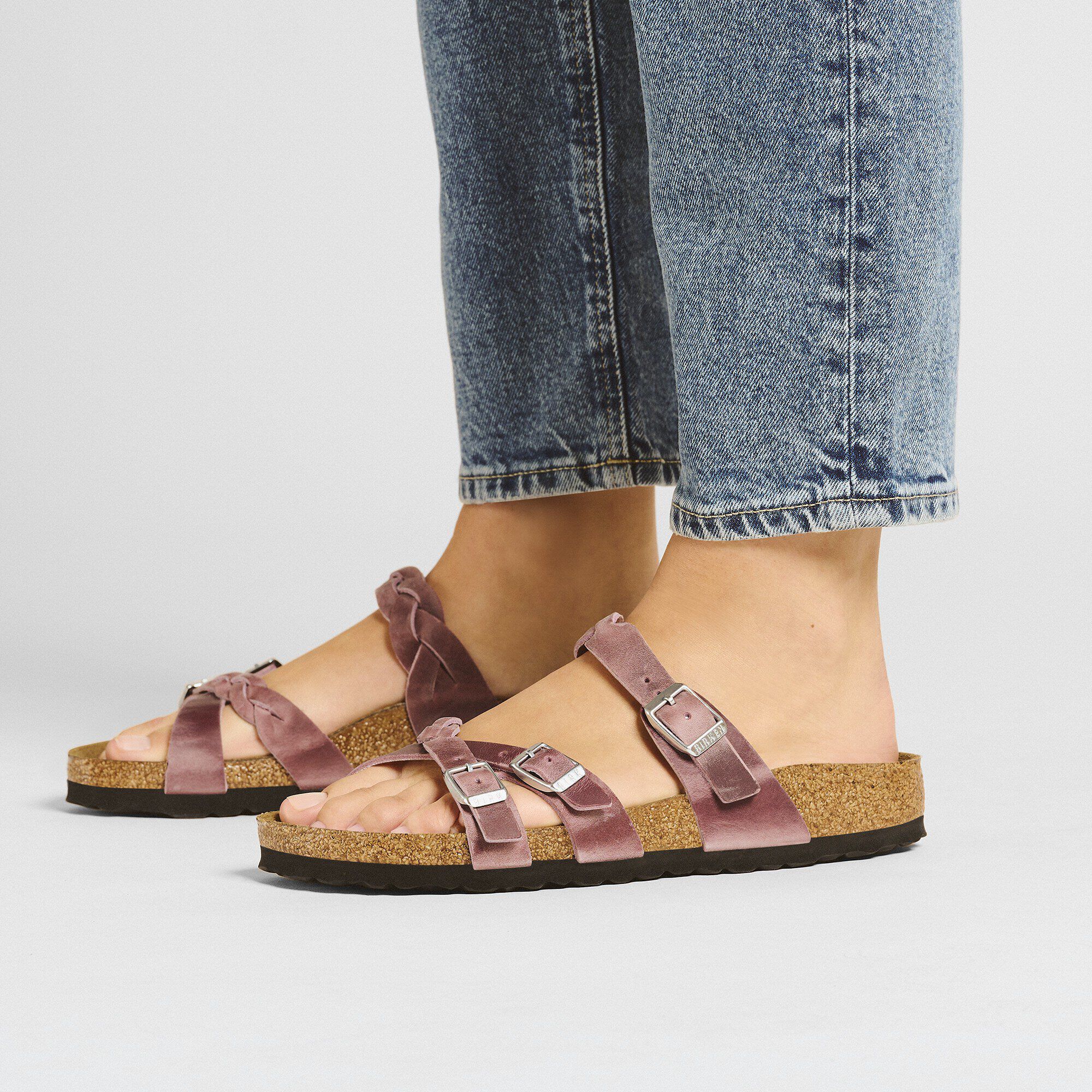 Franca Braided Oiled Leather Lavender - Image 4