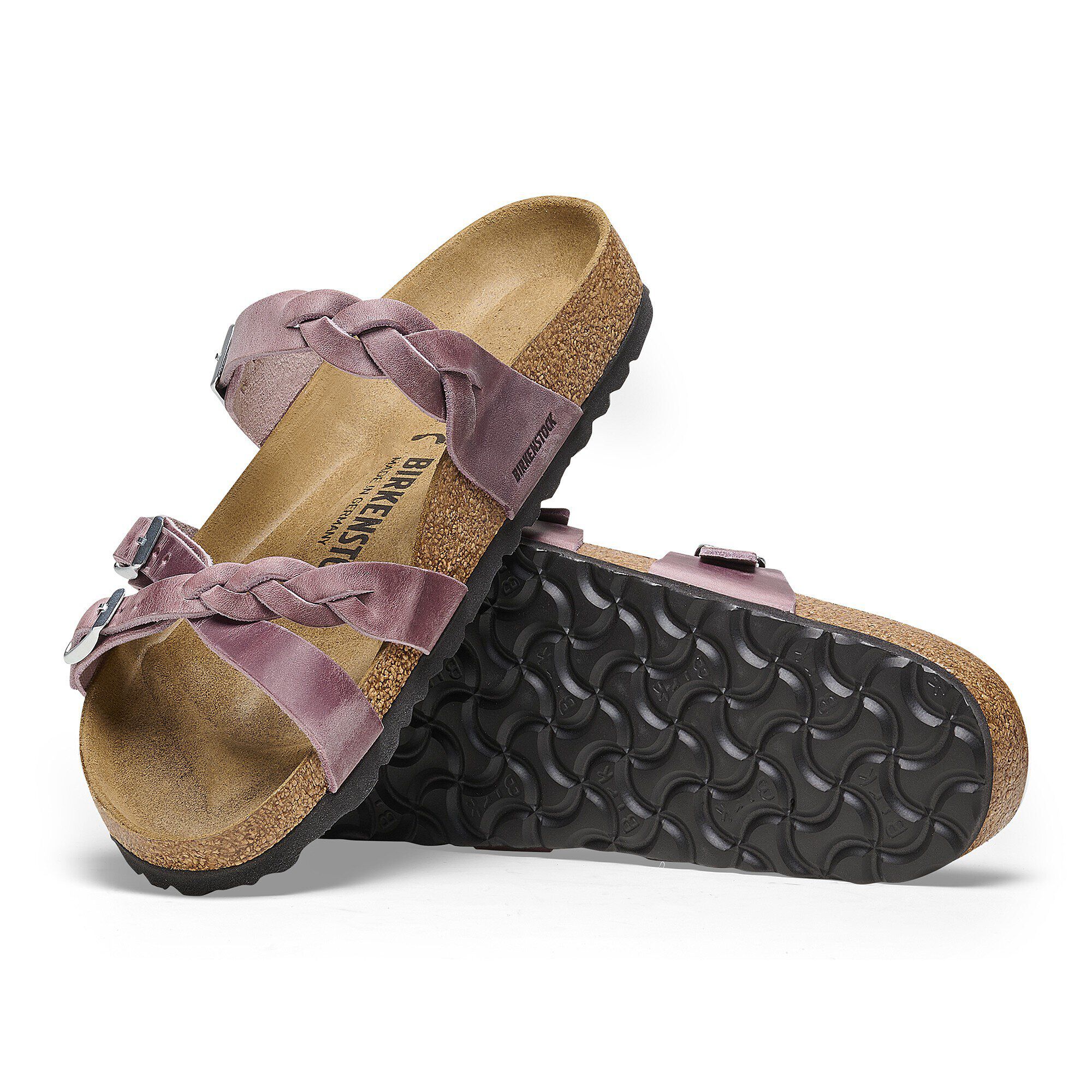 Franca Braided Oiled Leather Lavender - Image 5