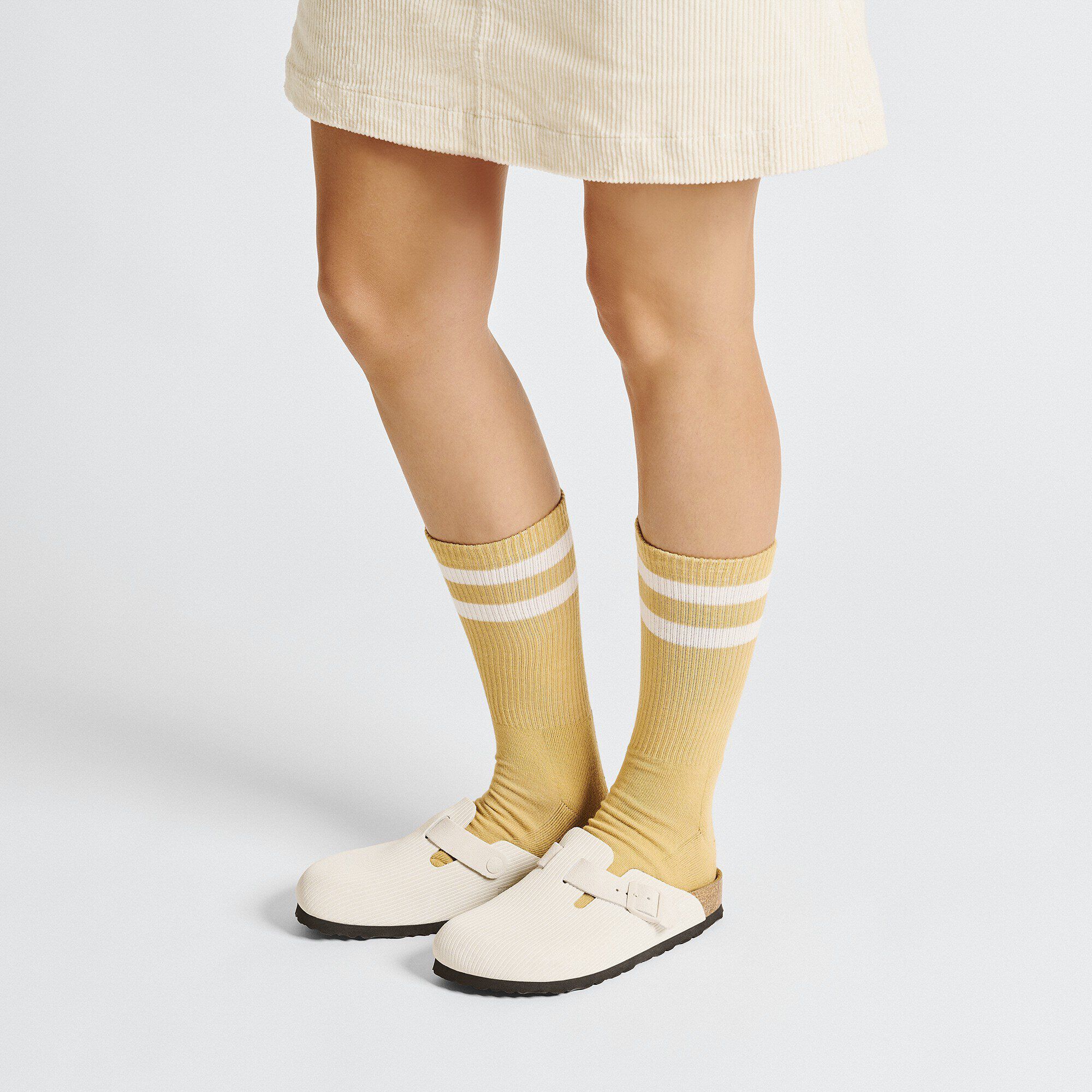Boston Suede Leather Corduroy Antique White - Image 5