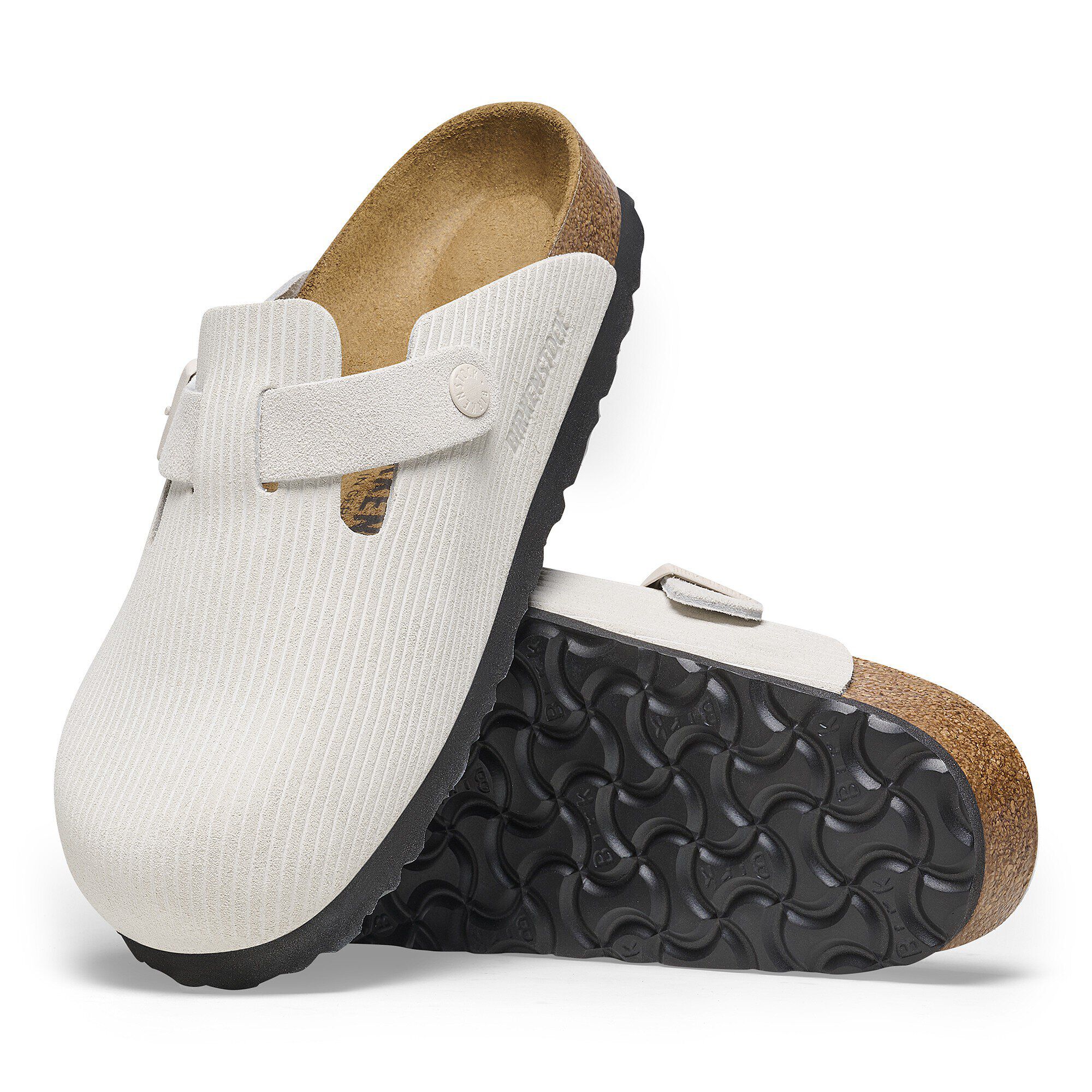 Boston Suede Leather Corduroy Antique White - Image 4