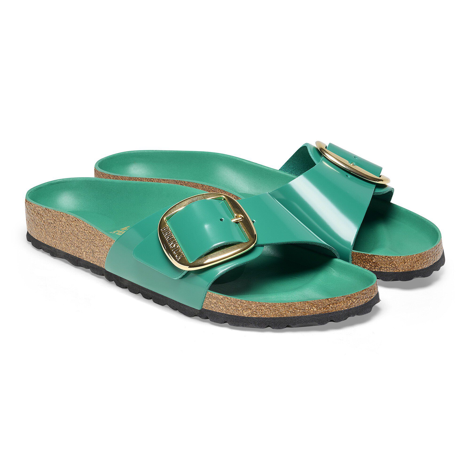 Madrid Big Buckle Natural Leather Patent - Image 6