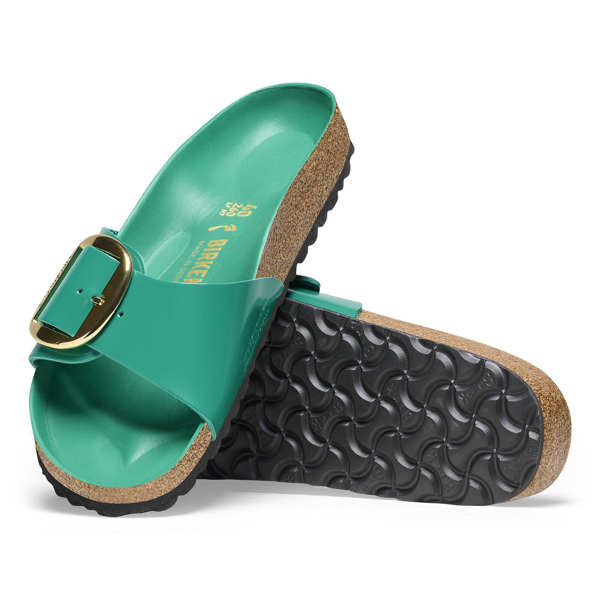 Madrid Big Buckle Natural Leather Patent - Image 4