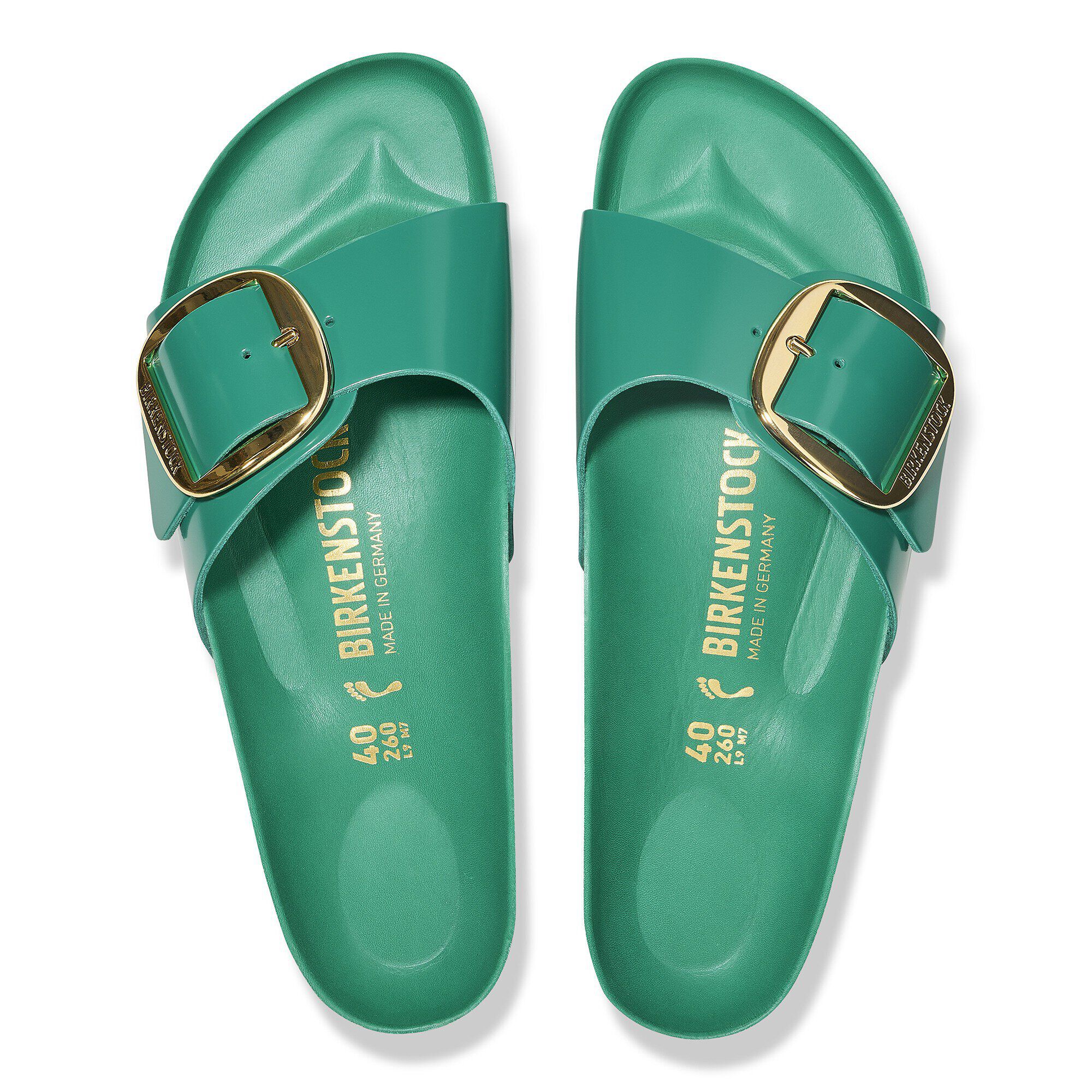 Madrid Big Buckle Natural Leather Patent - Image 2