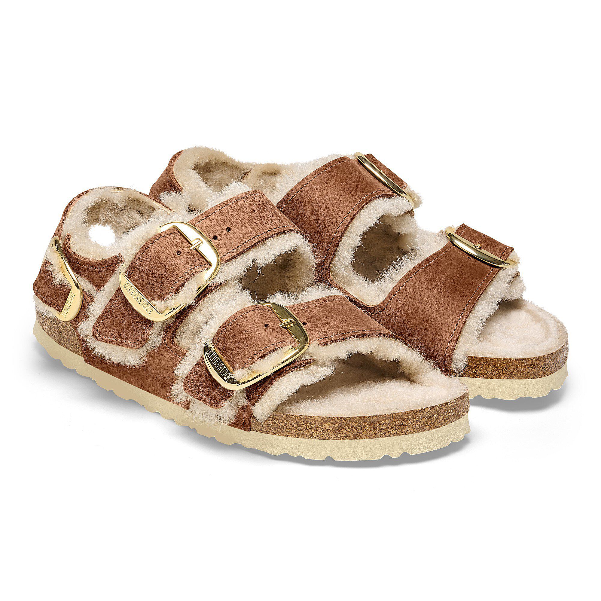 Milano Big Buckle Shearling Natural Leather Oiled - Image 8