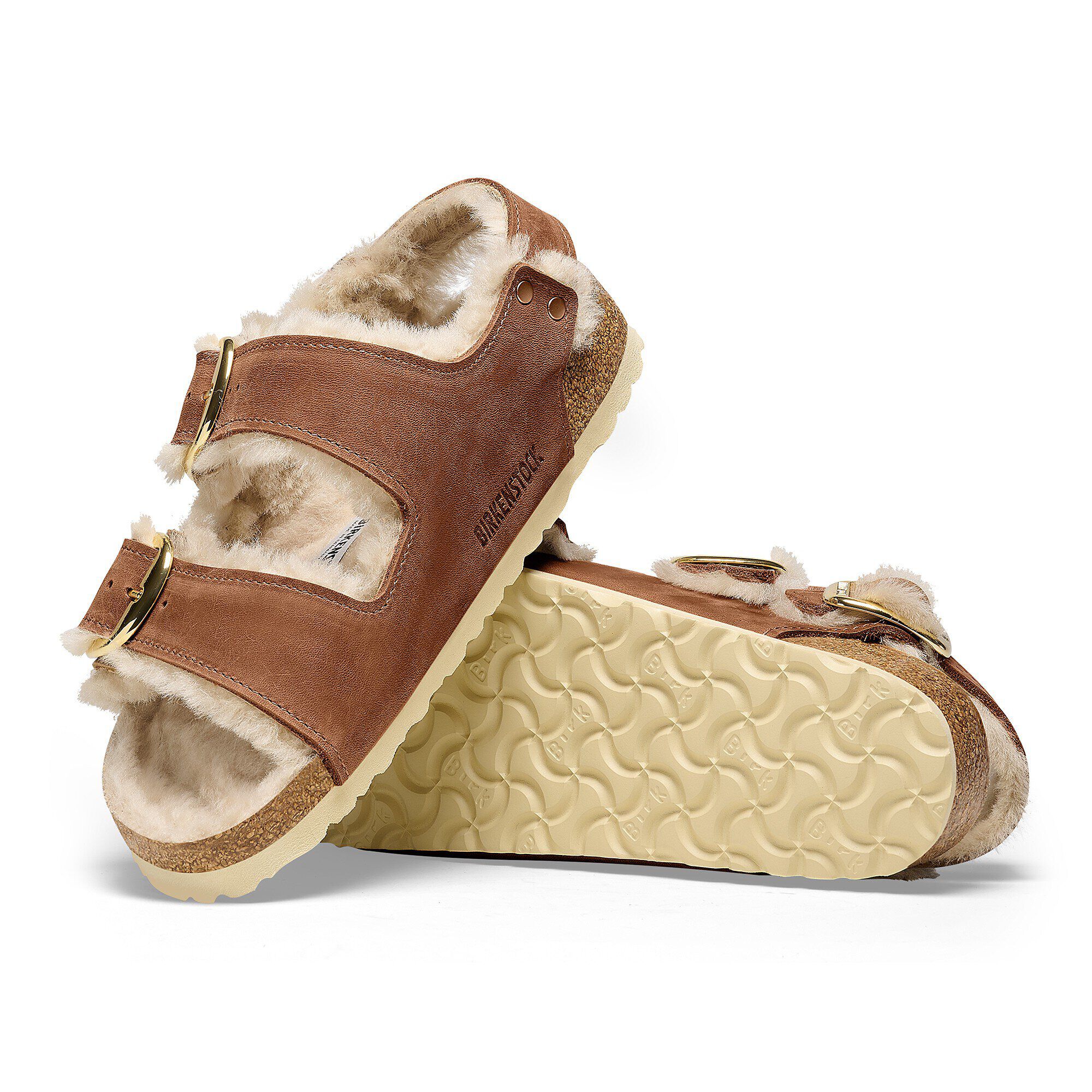 Milano Big Buckle Shearling Natural Leather Oiled - Image 7