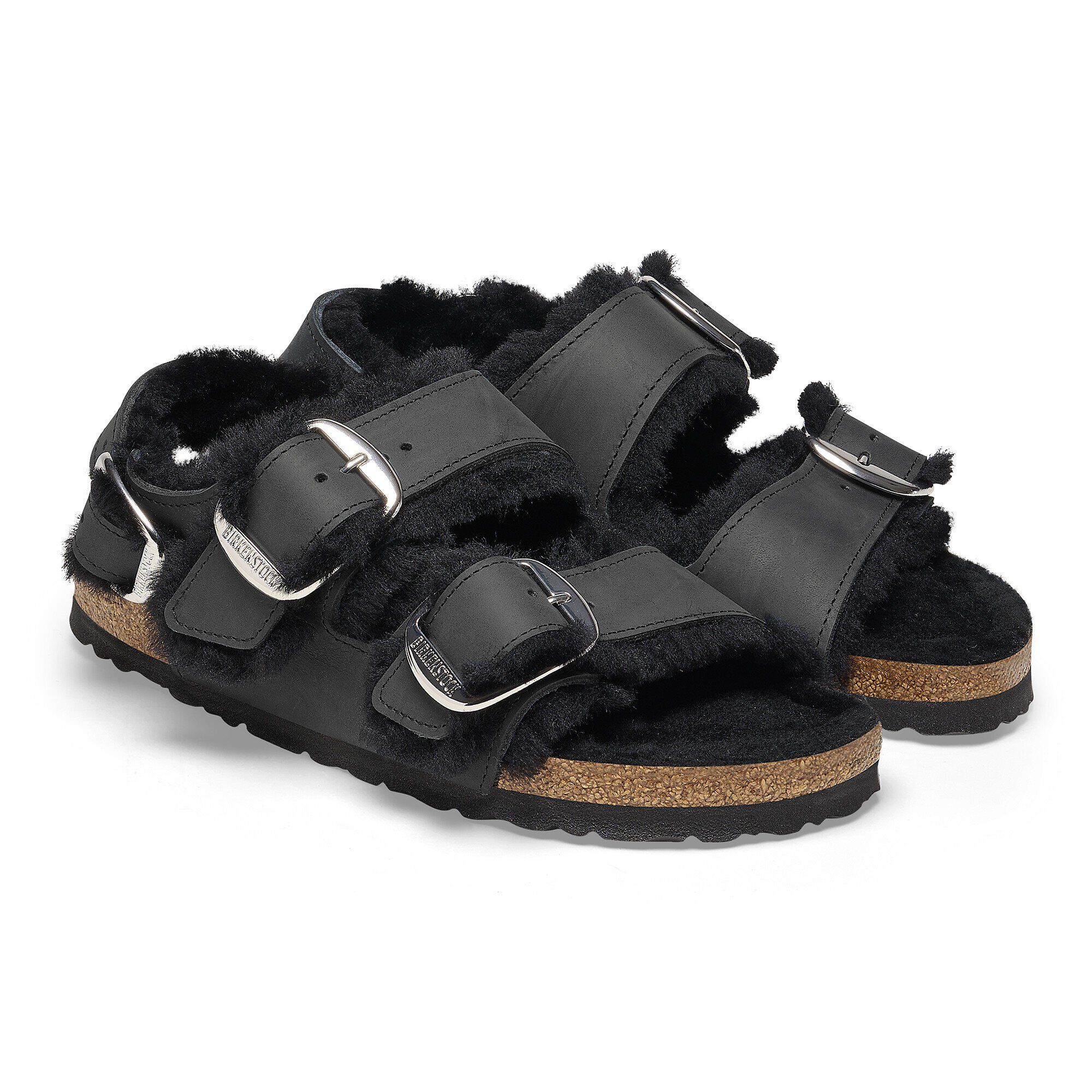 Milano Big Buckle Shearling Natural Leather Oiled - Image 7