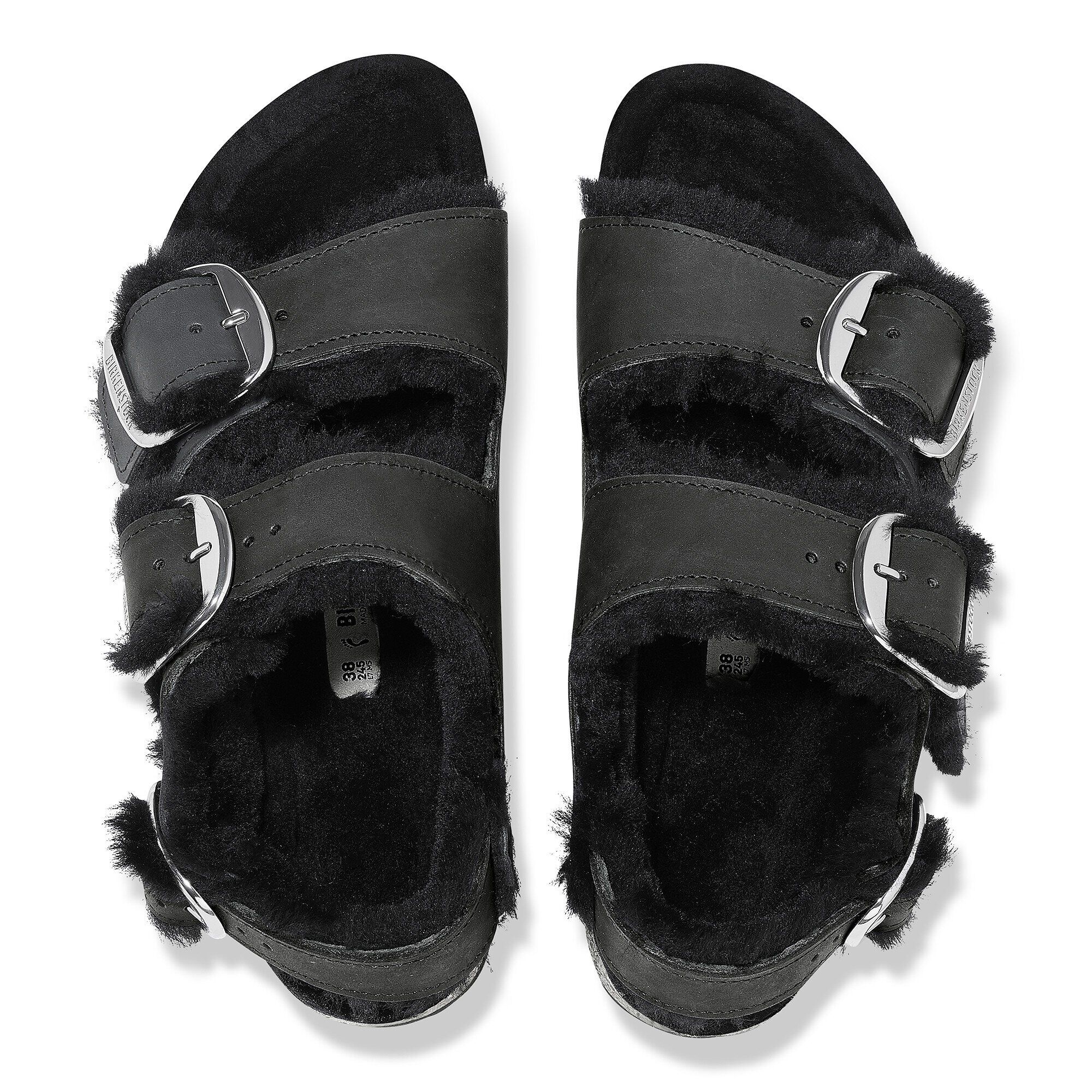 Milano Big Buckle Shearling Natural Leather Oiled - Image 2